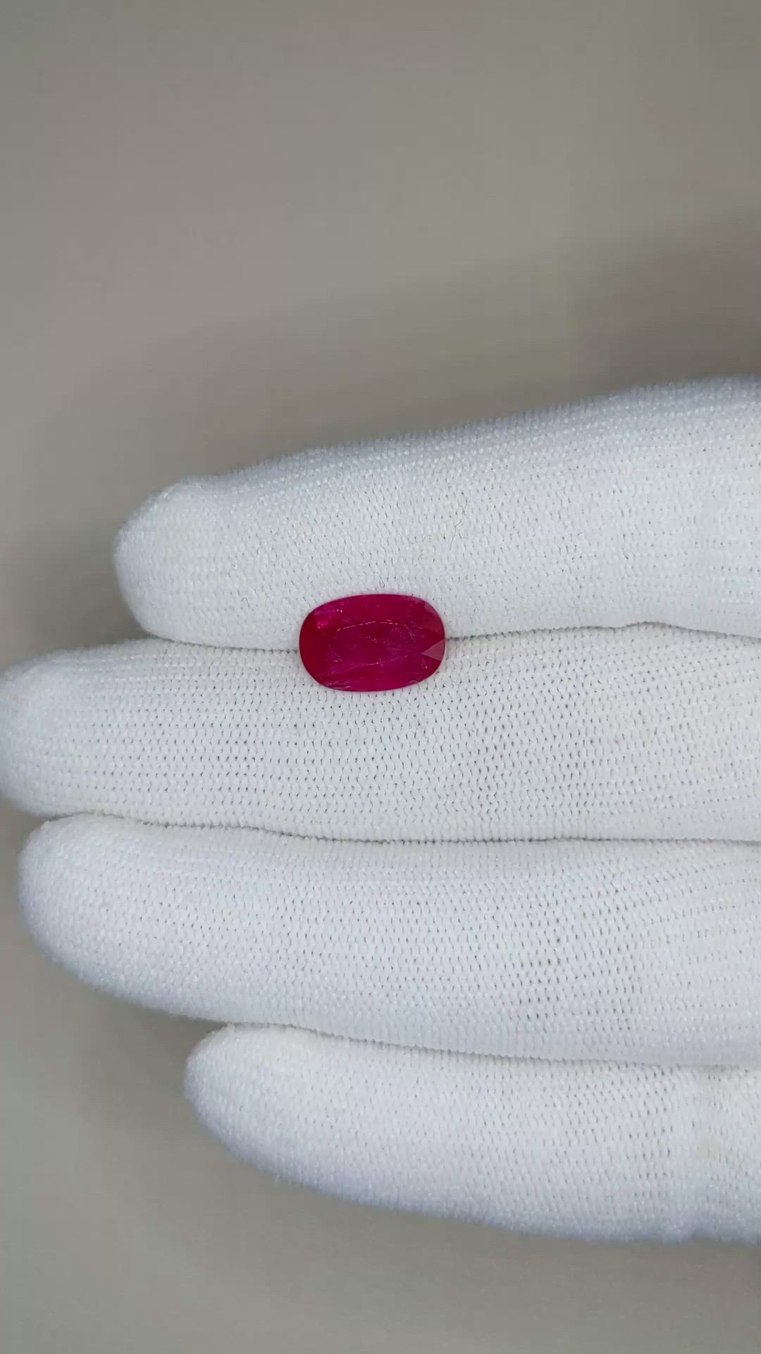 3.20 Ct. Ruby from Mozambique Size Video