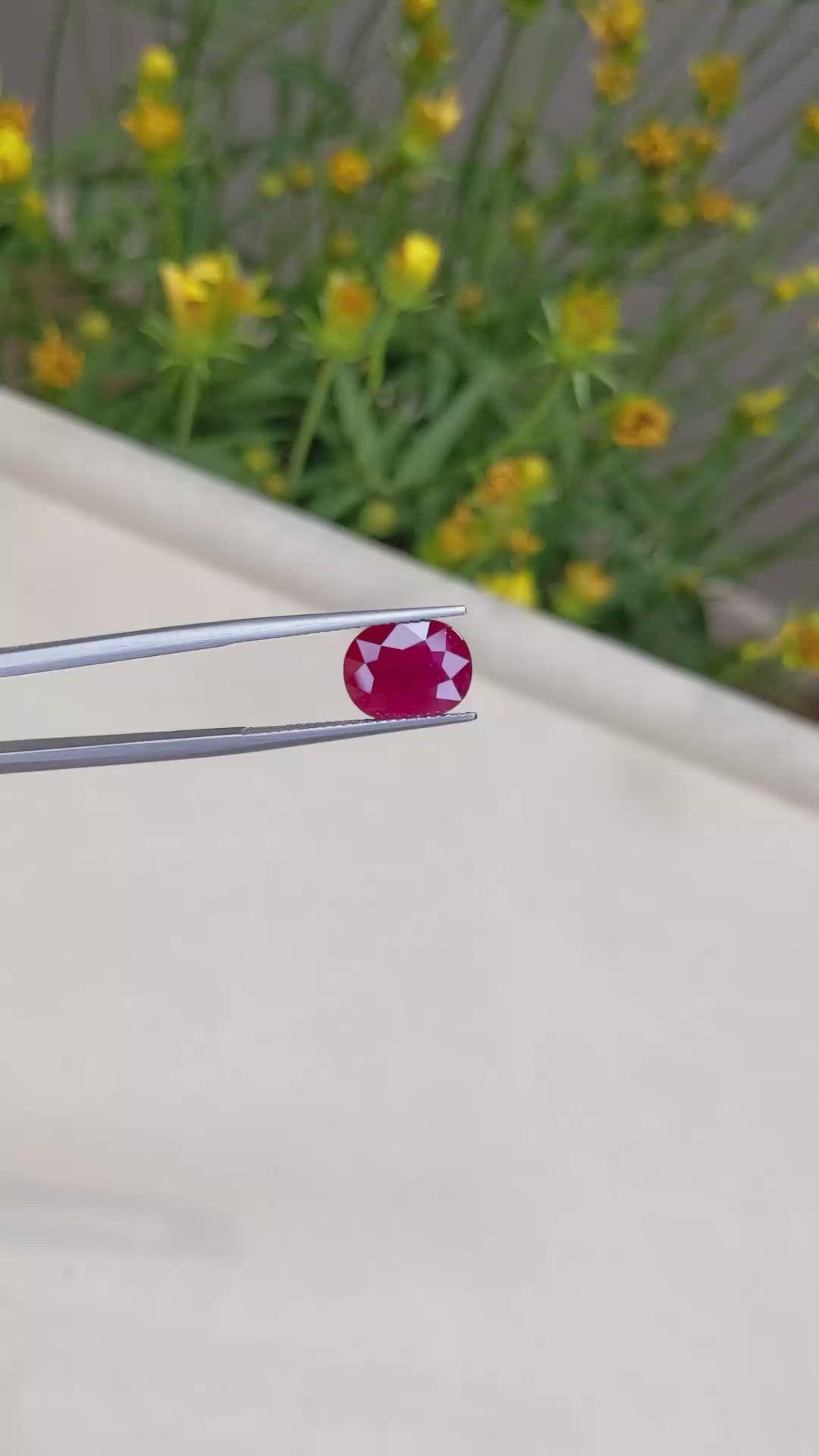 3.70 Ct. Ruby from Mozambique Size Video