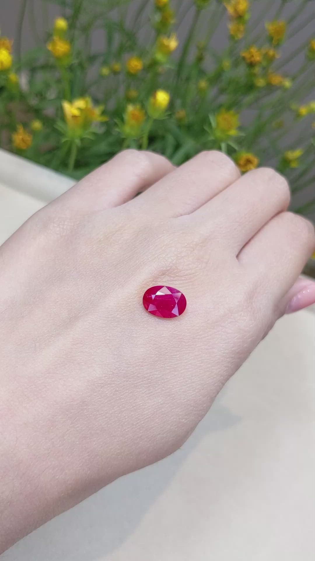 2.87 Ct. Ruby from Mozambique Size Video
