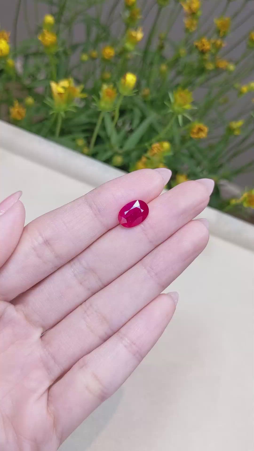 2.87 Ct. Ruby from Mozambique Size Video