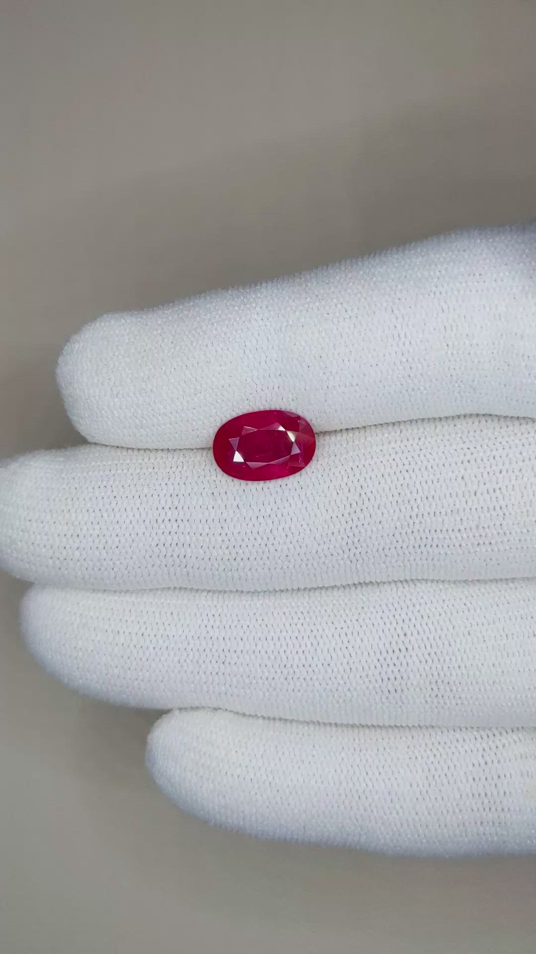 2.49 Ct. Ruby from Mozambique Size Video
