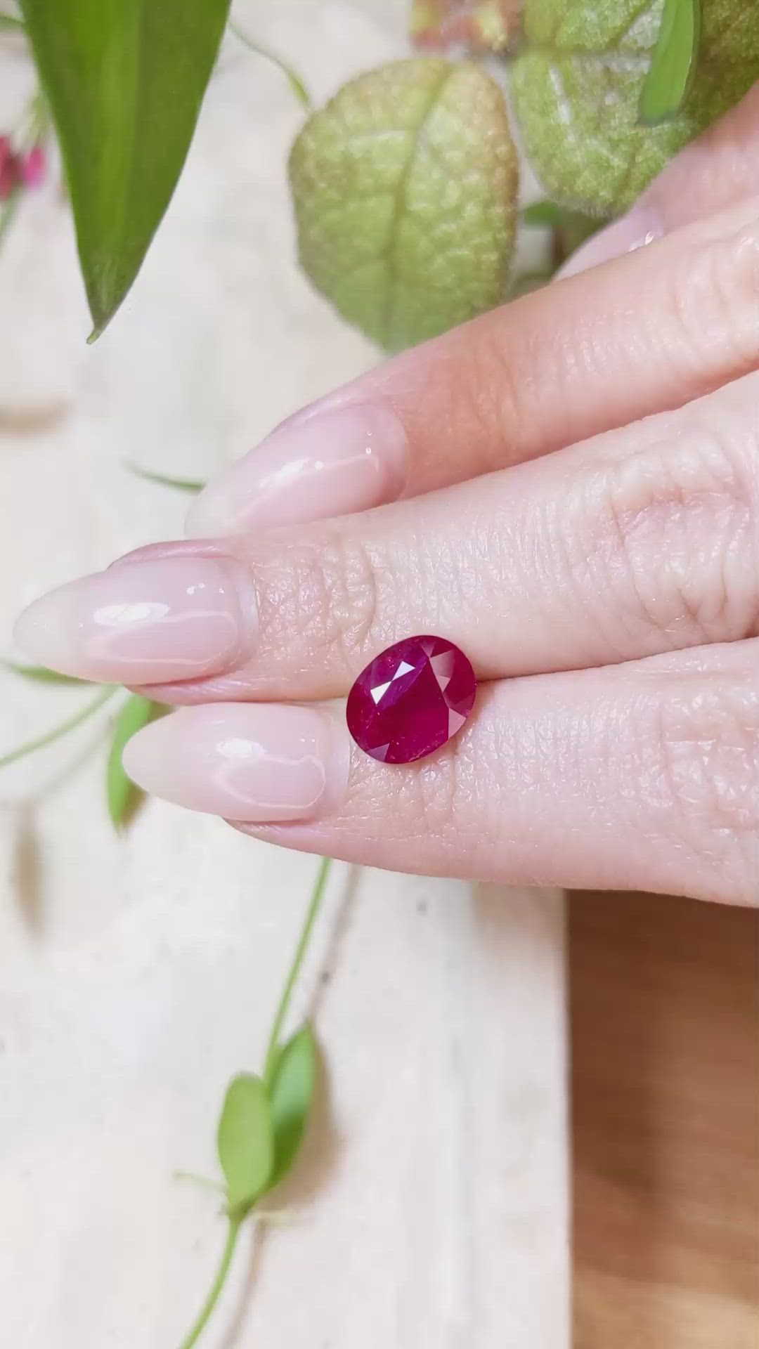 3.21 Ct. Ruby from Mozambique Size Video