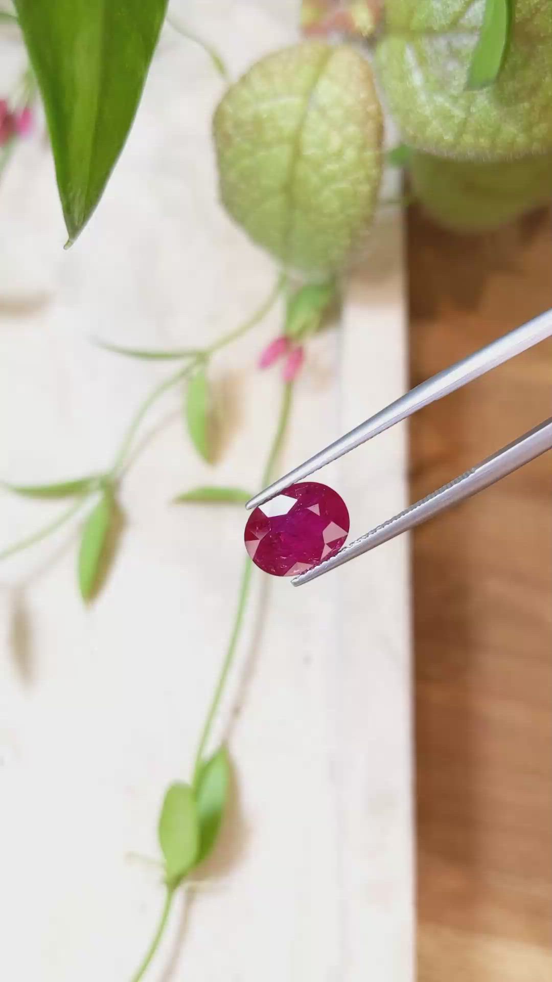 3.21 Ct. Ruby from Mozambique Size Video