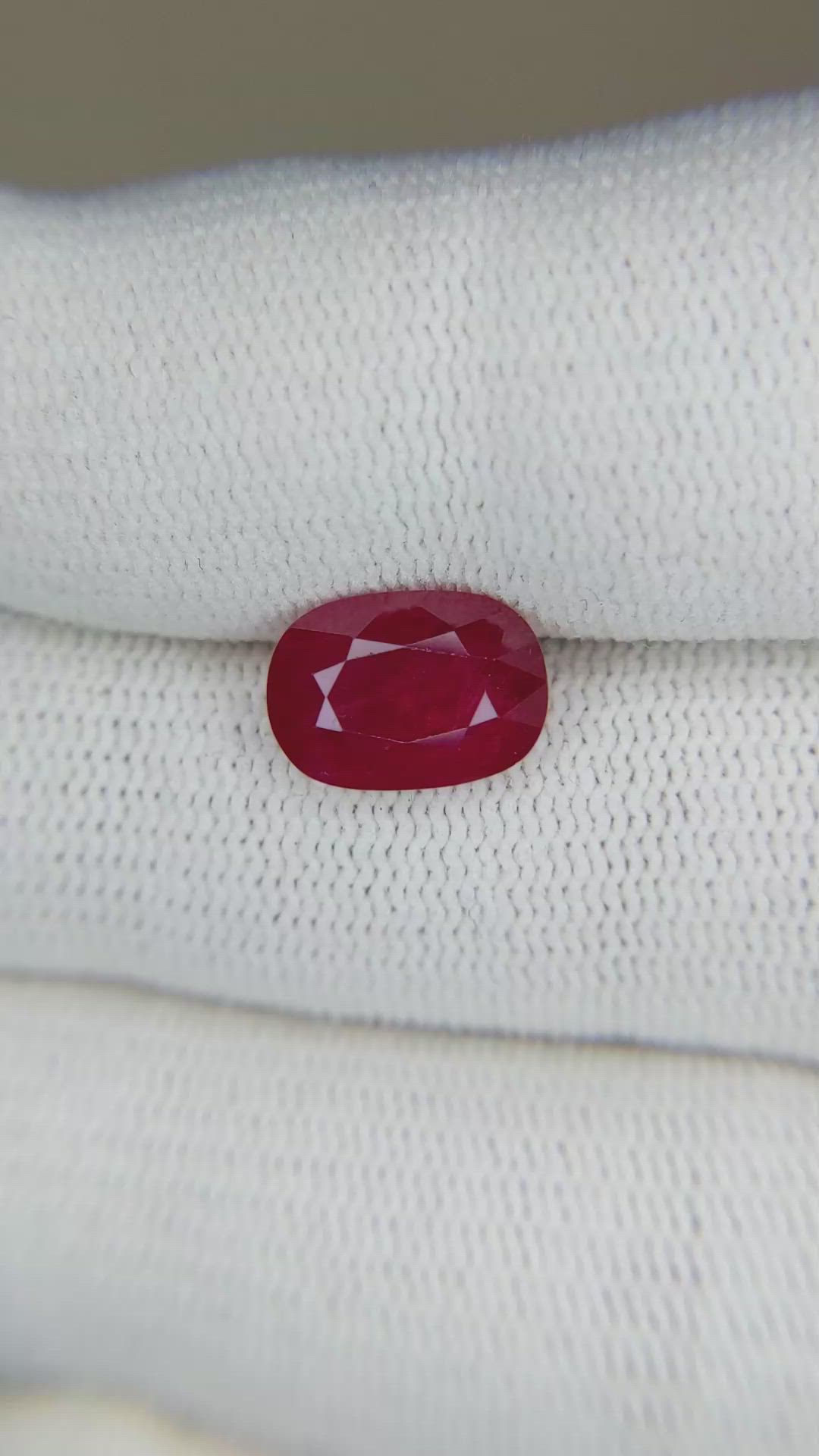 2.68 Ct. Ruby from Mozambique Size Video