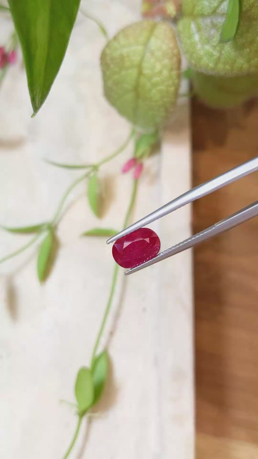 3.22 Ct. Ruby from Mozambique Size Video