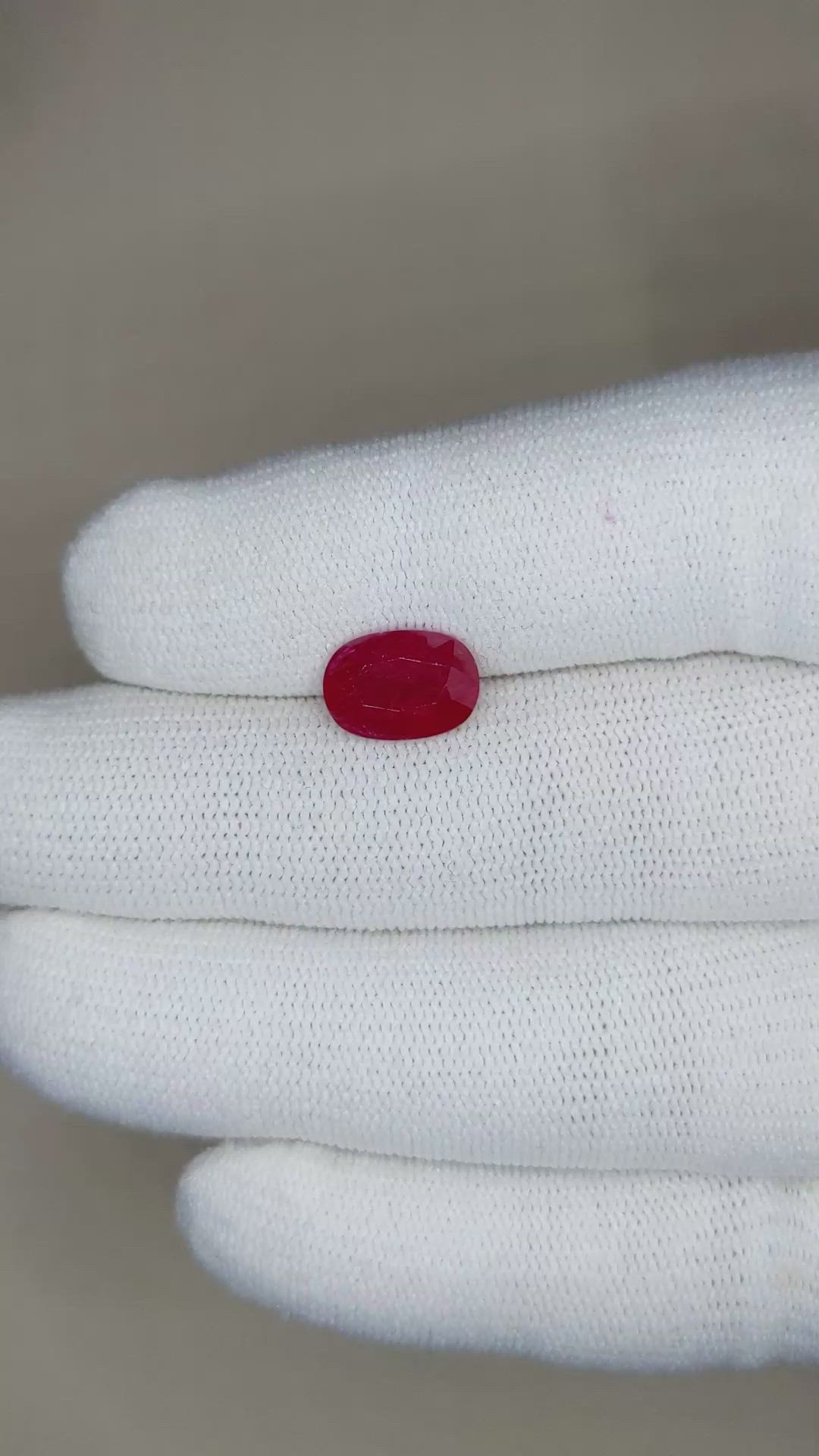 3.22 Ct. Ruby from Mozambique Size Video