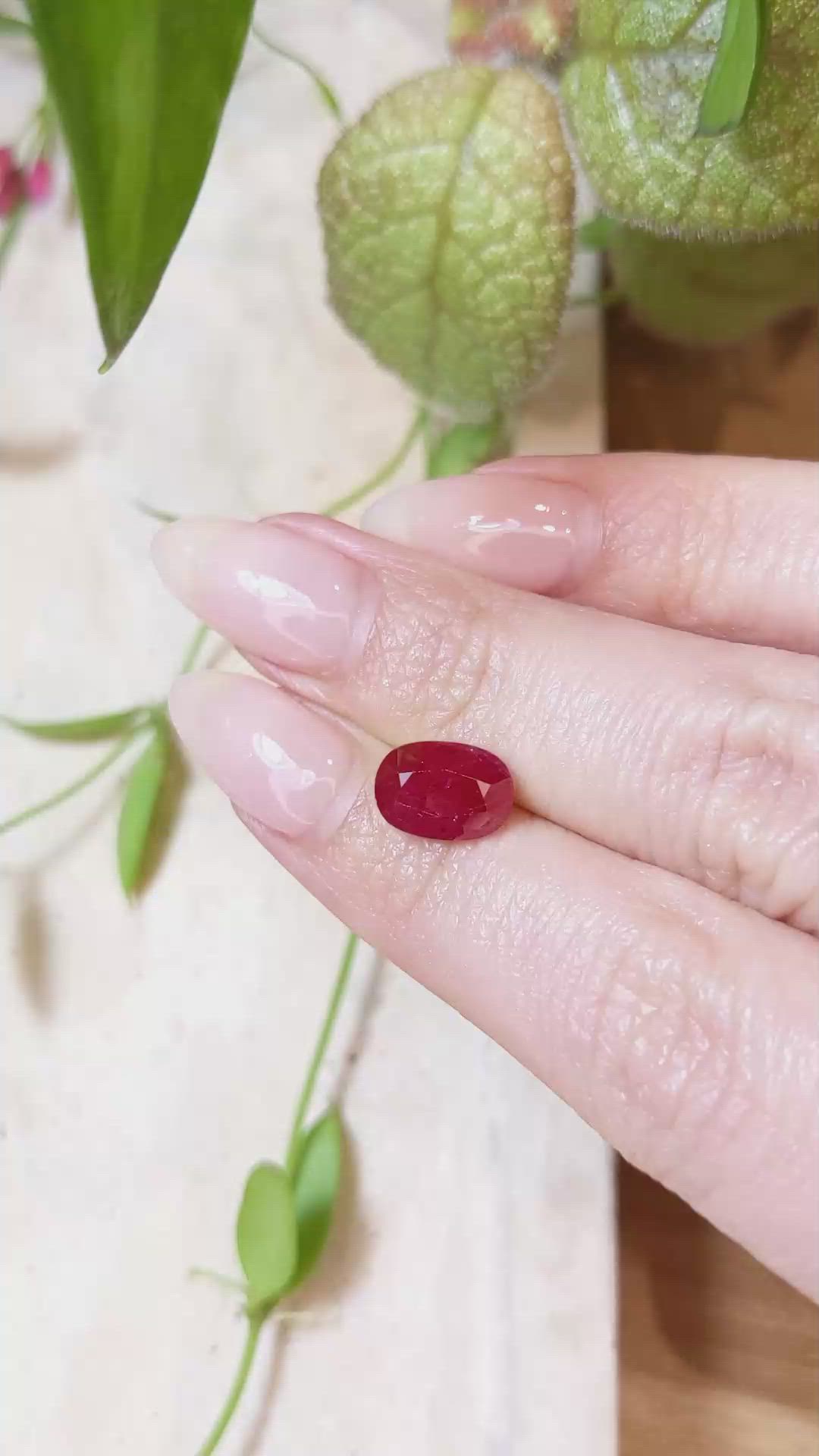 3.22 Ct. Ruby from Mozambique Size Video