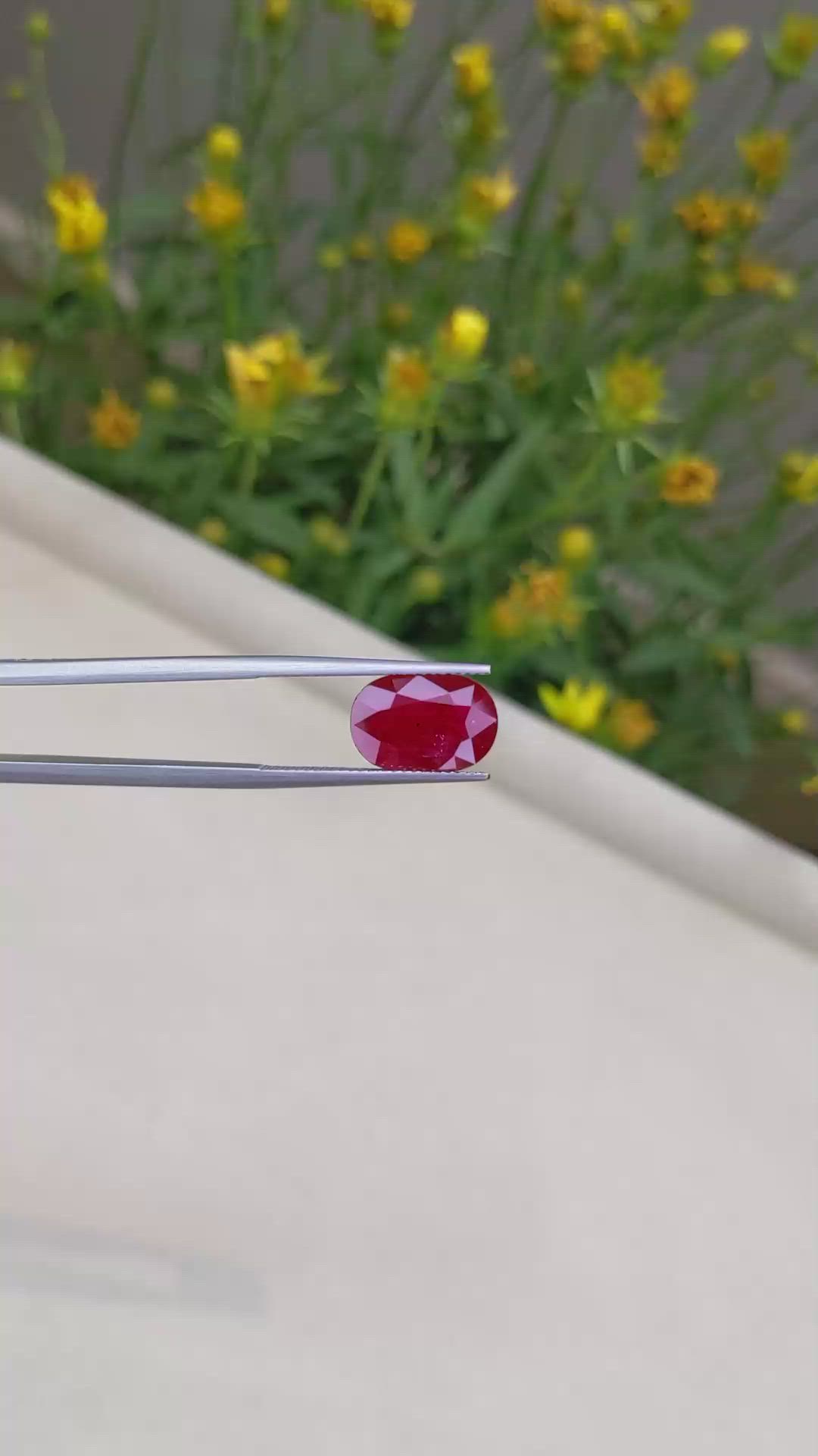 4.28 Ct. Ruby from Mozambique Size Video