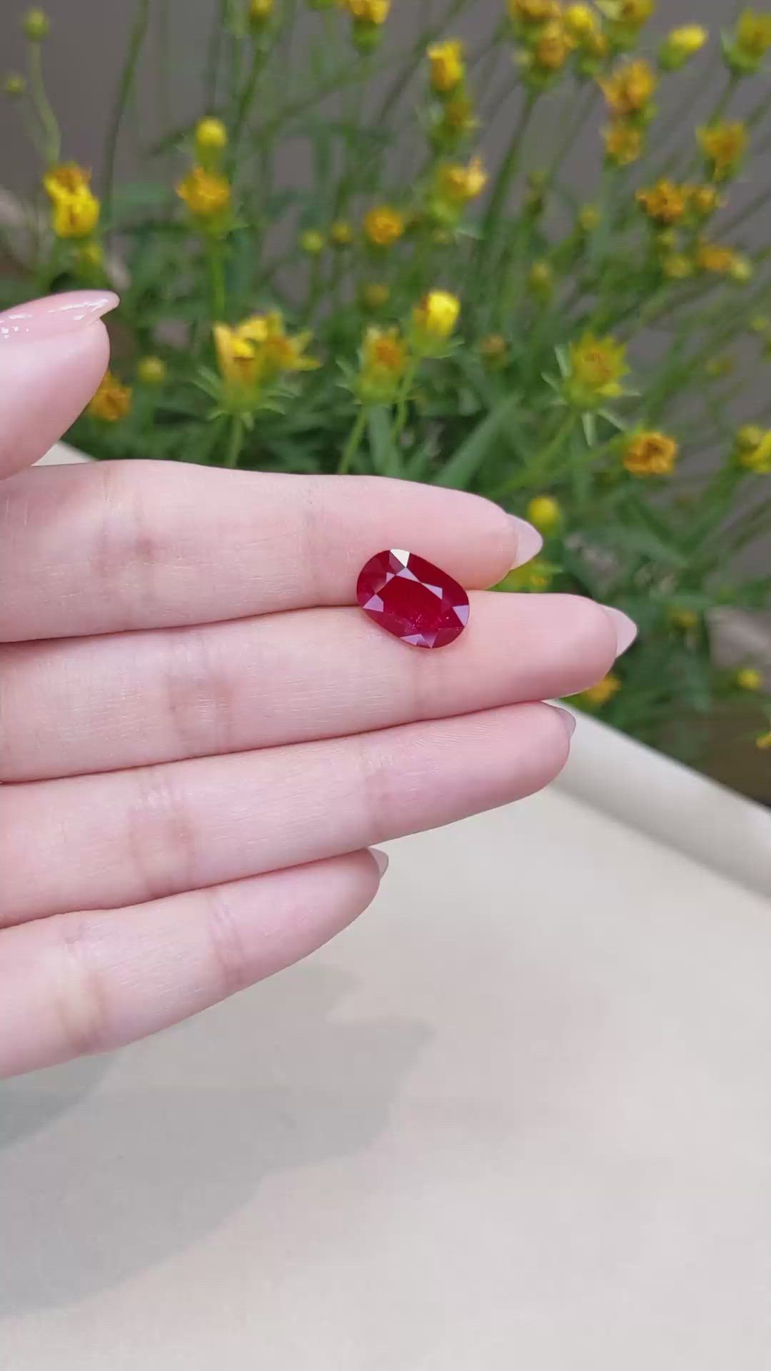 4.28 Ct. Ruby from Mozambique Size Video