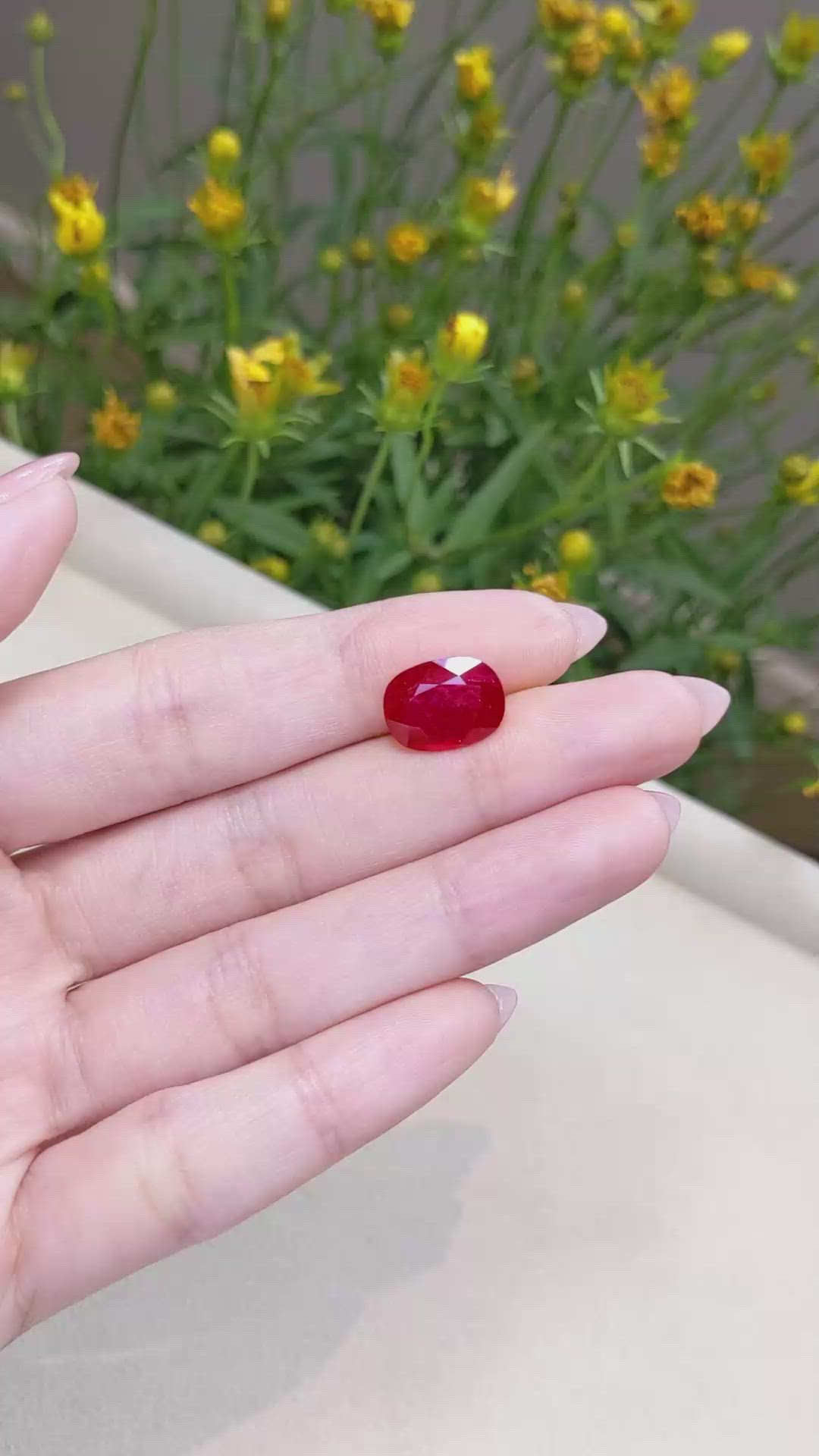 4.32 Ct. Ruby from Mozambique Size Video