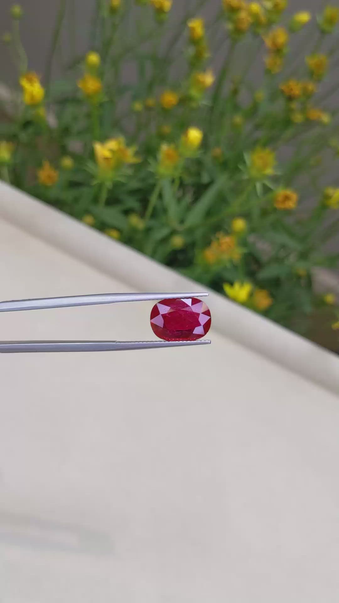 4.32 Ct. Ruby from Mozambique Size Video