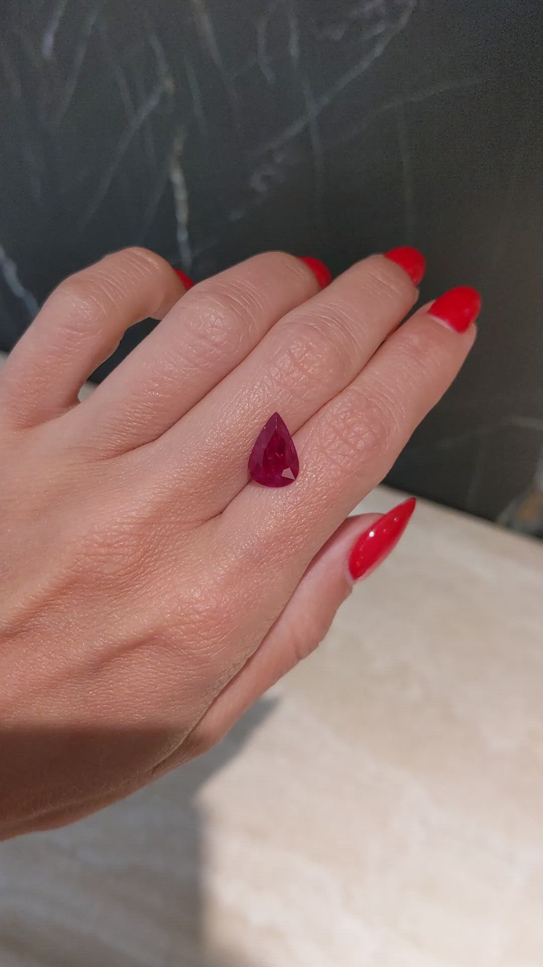 2.57 Ct. Ruby from Mozambique Size Video