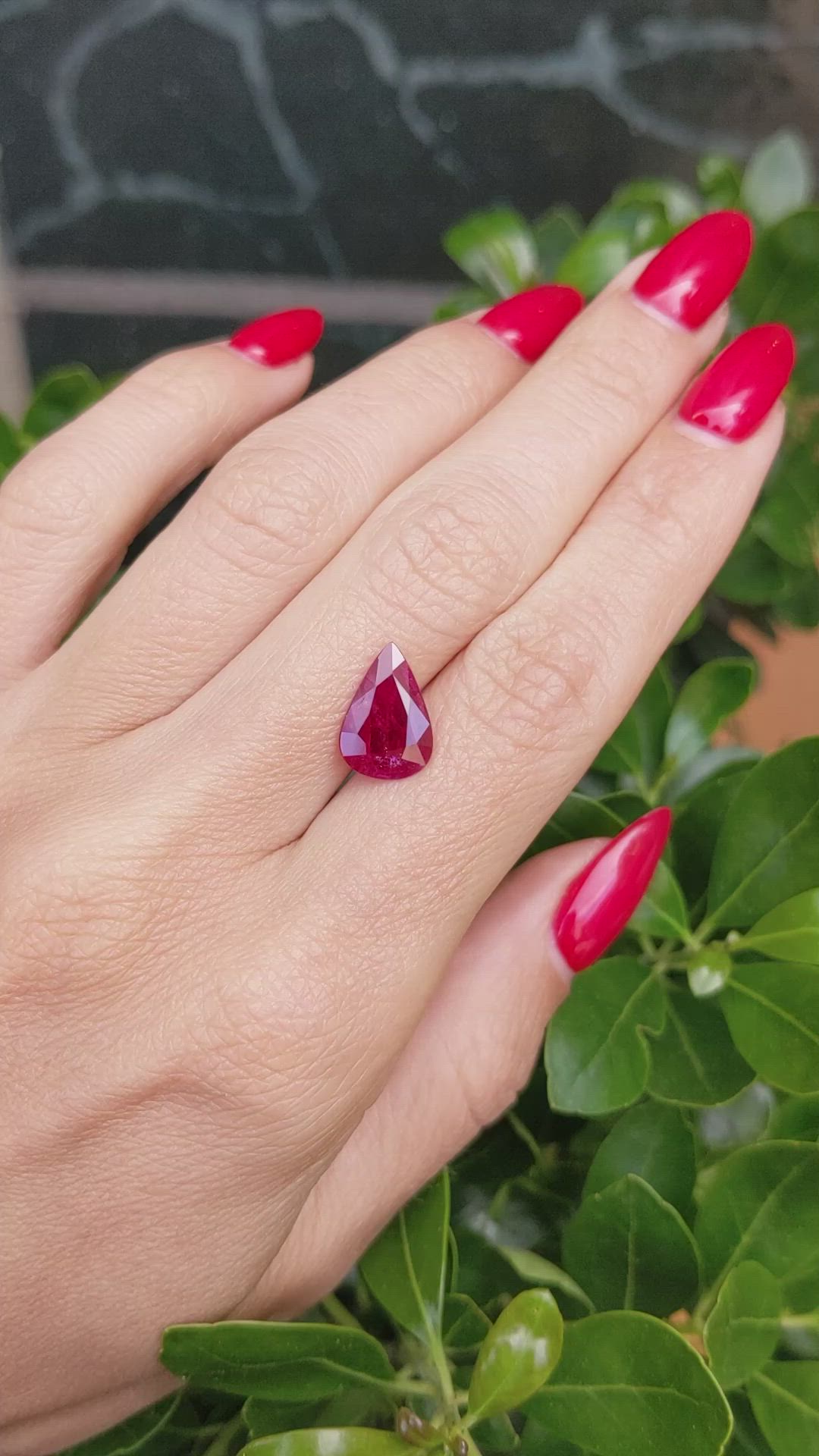 2.57 Ct. Ruby from Mozambique Size Video
