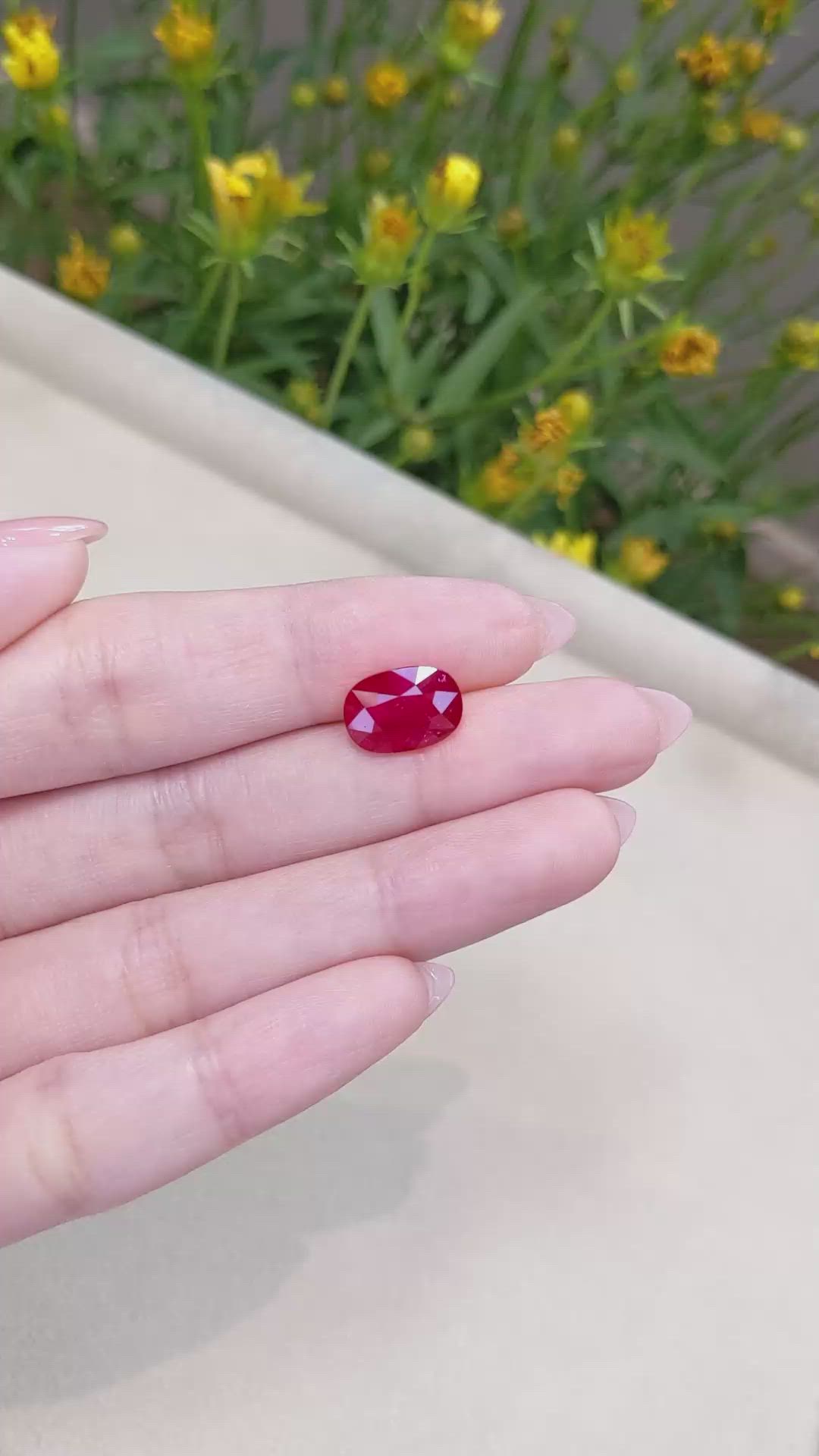 4.02 Ct. Ruby from Mozambique Size Video