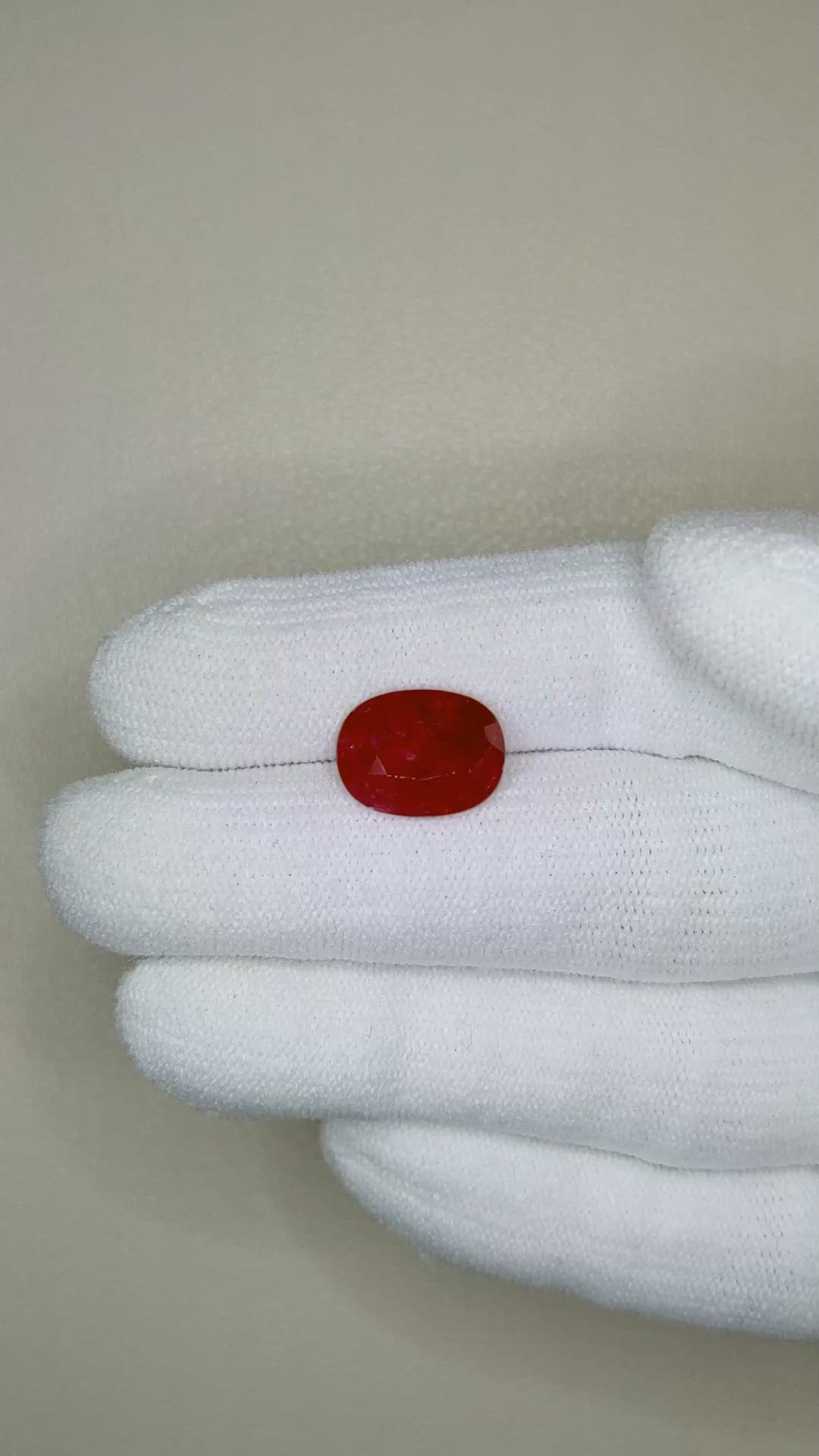 4.31 Ct. Ruby from Mozambique Size Video