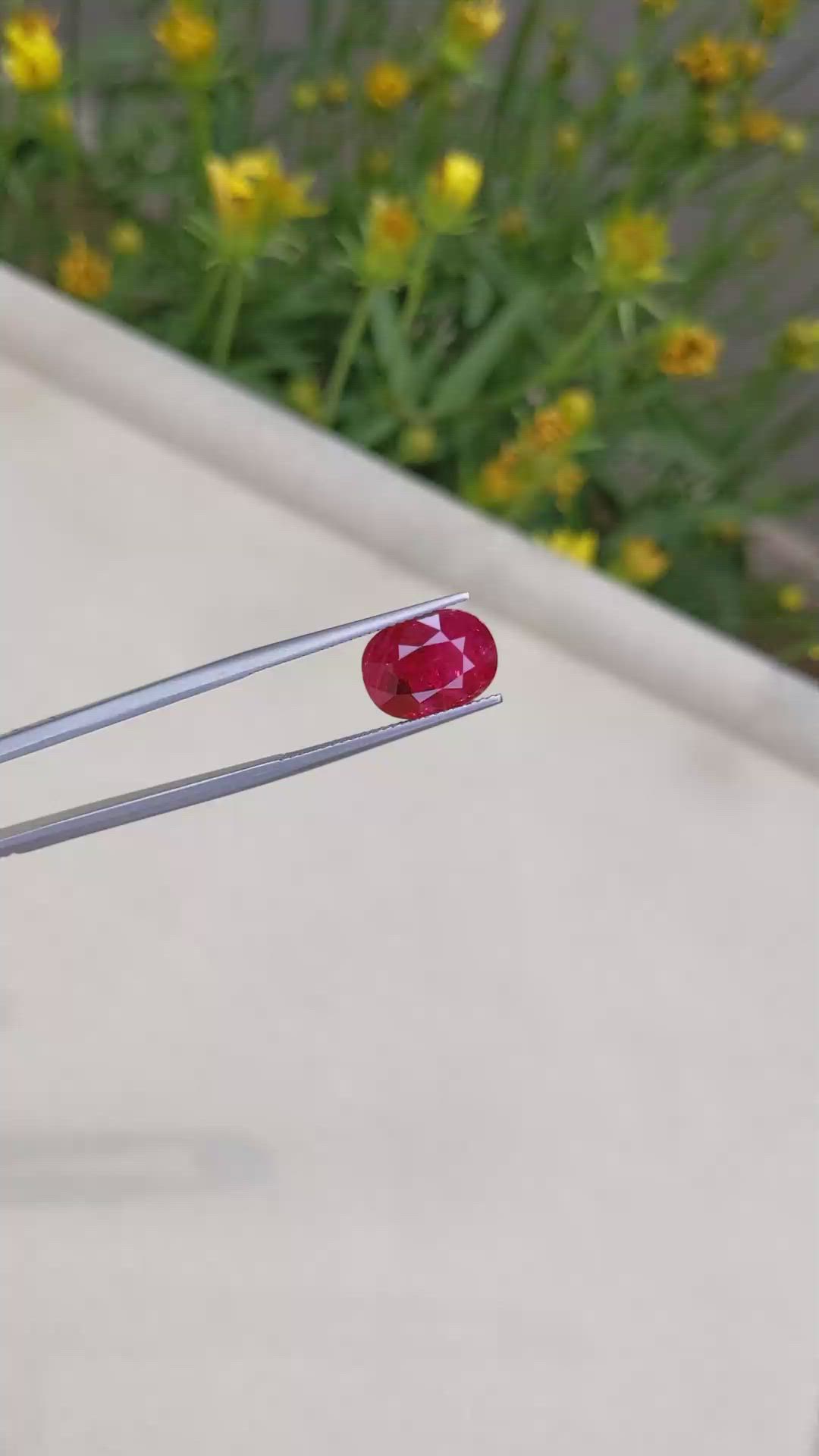 4.31 Ct. Ruby from Mozambique Size Video