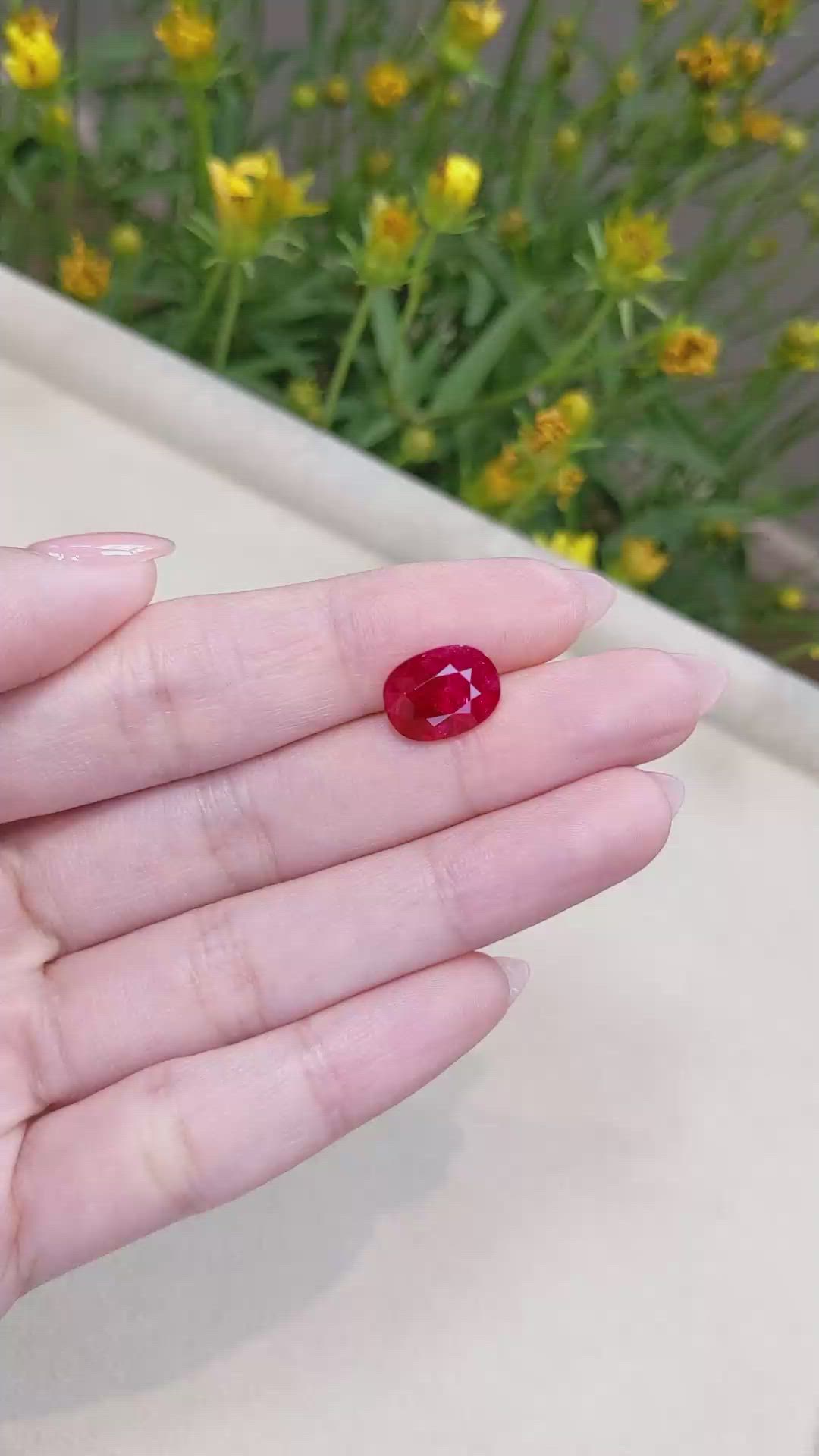 4.31 Ct. Ruby from Mozambique Size Video