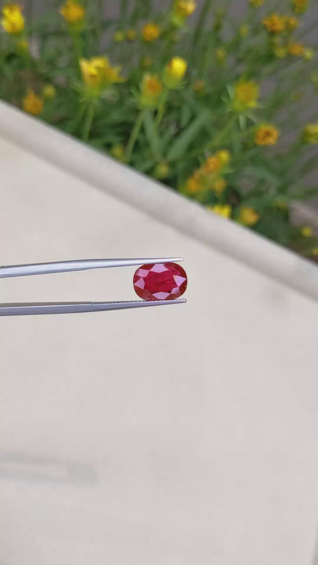 3.03 Ct. Ruby from Mozambique Size Video
