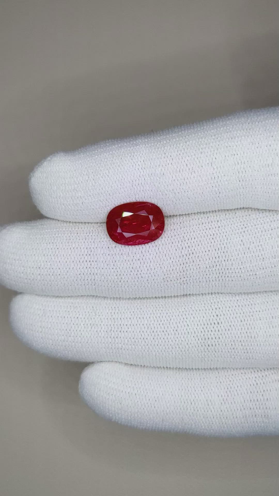 3.03 Ct. Ruby from Mozambique Size Video