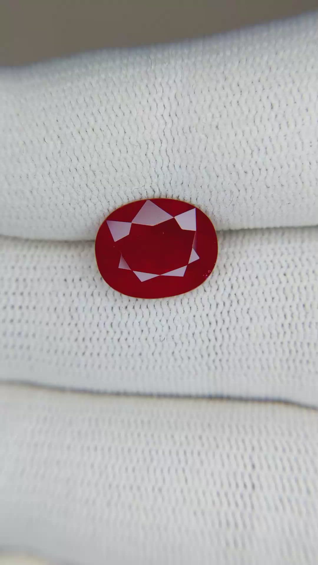 3.62 Ct. Ruby from Mozambique Size Video