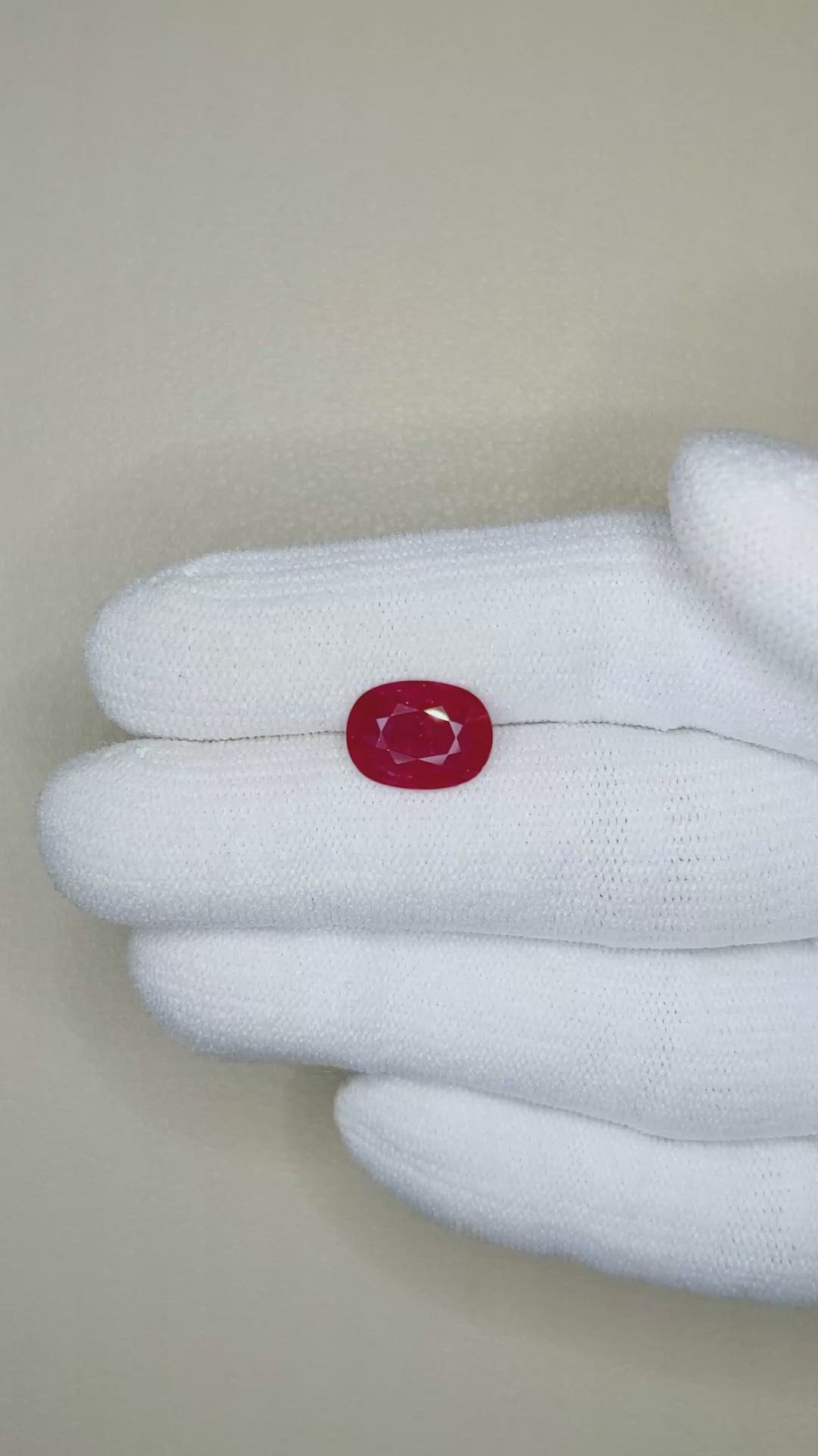 2.49 Ct. Ruby from Mozambique Size Video