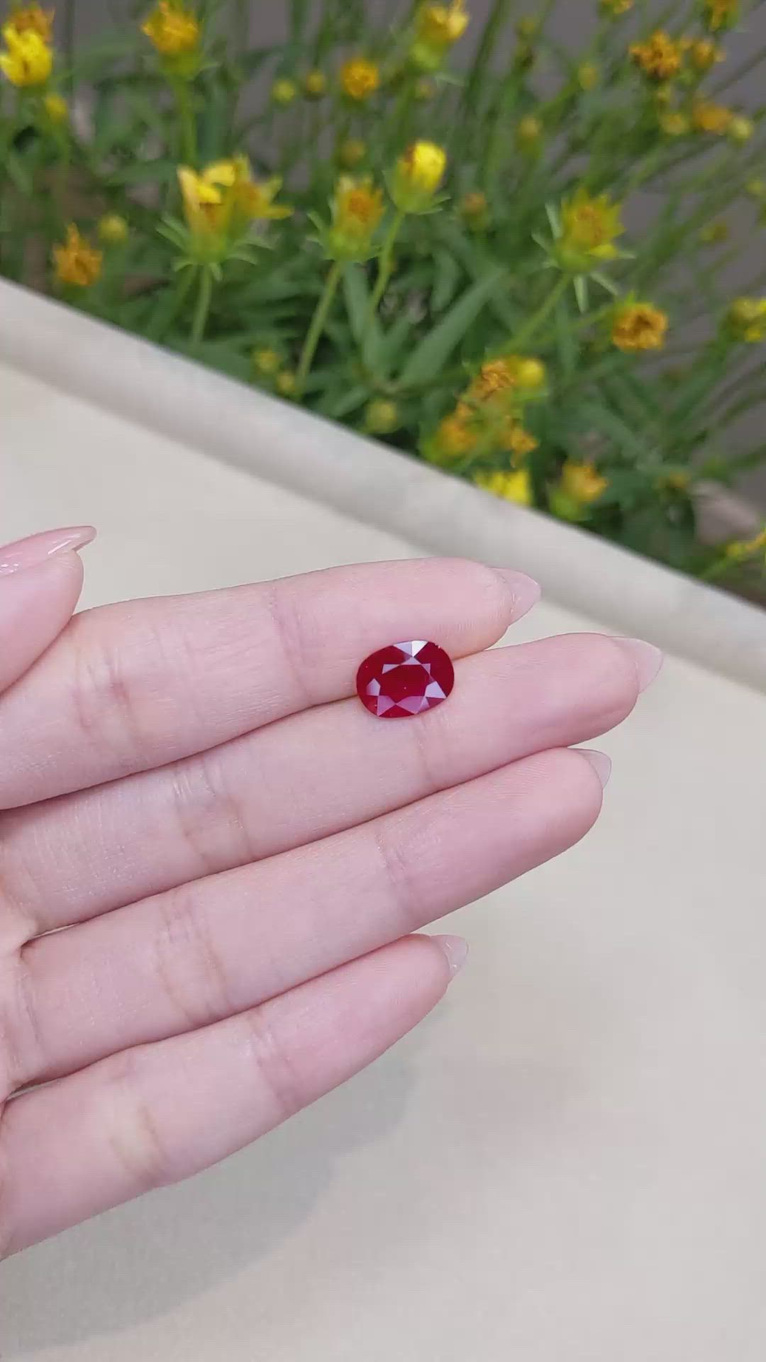 2.49 Ct. Ruby from Mozambique Size Video