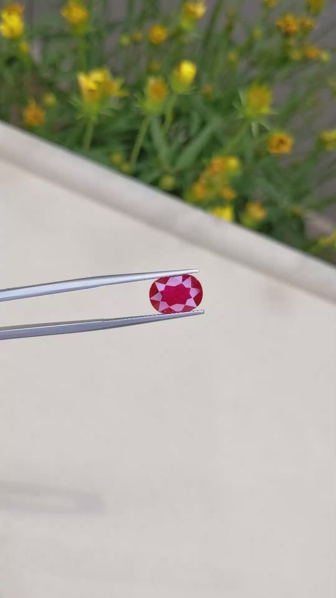 2.49 Ct. Ruby from Mozambique Size Video