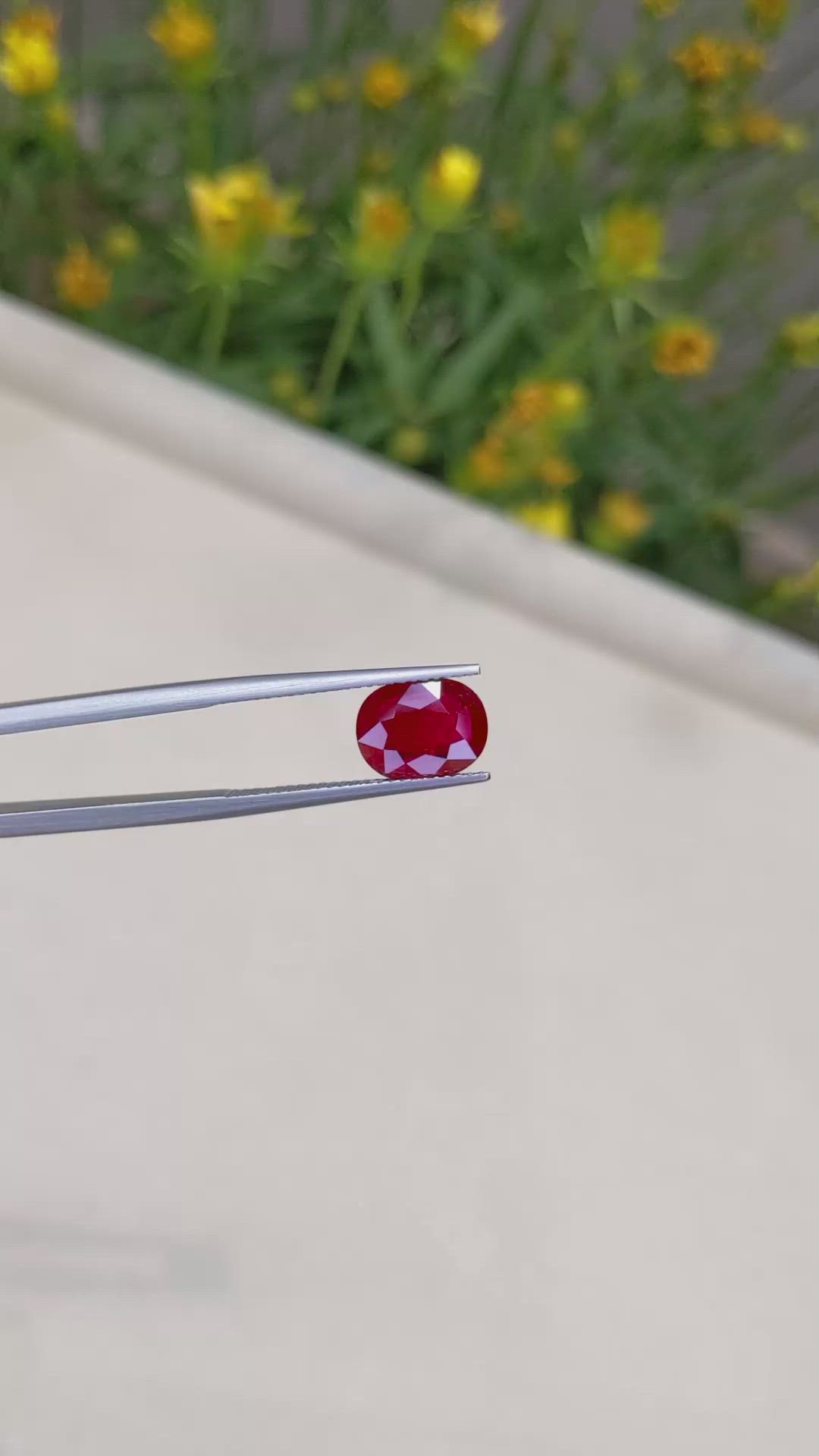 2.23 Ct. Ruby from Mozambique Size Video