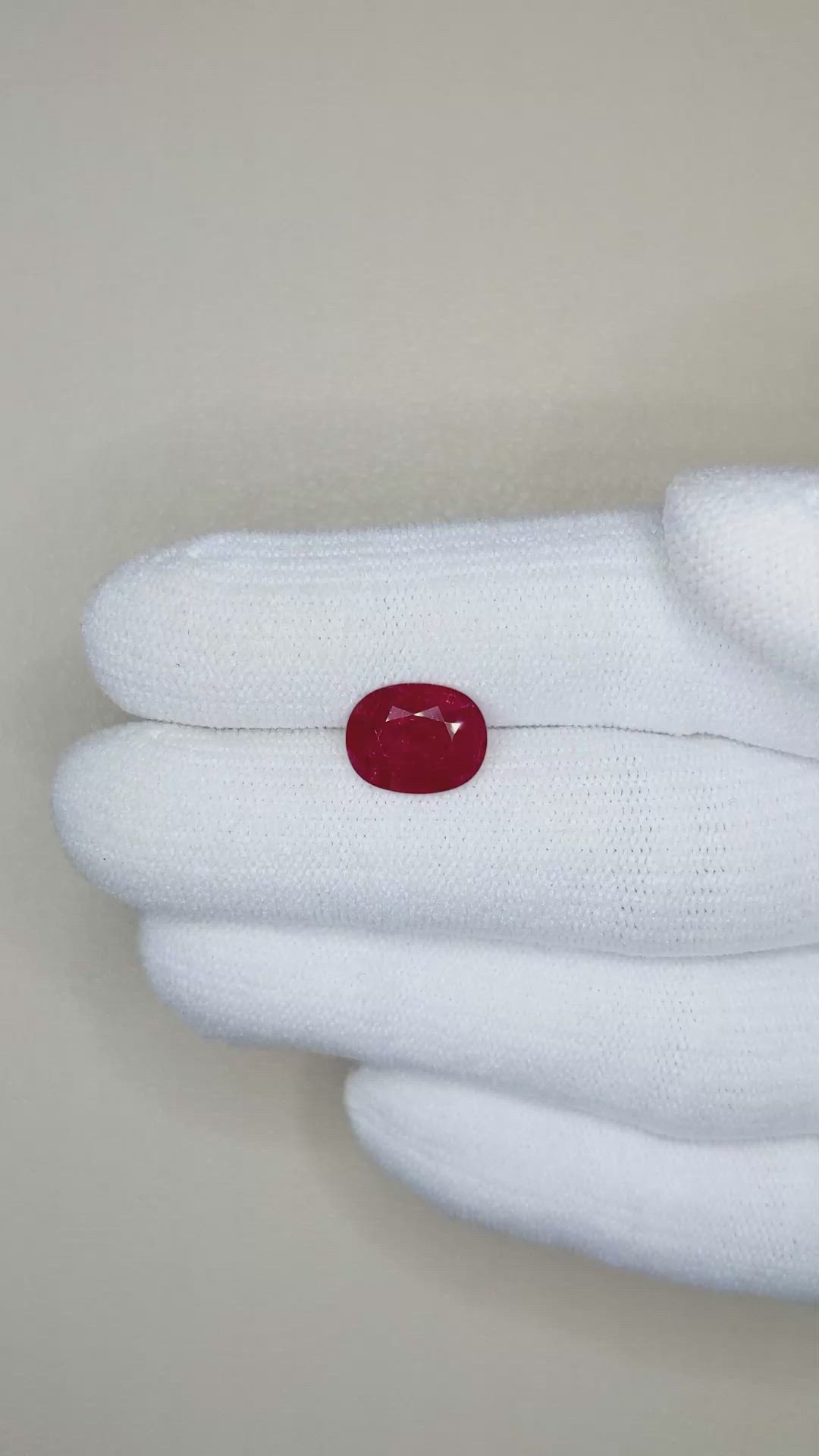 2.23 Ct. Ruby from Mozambique Size Video