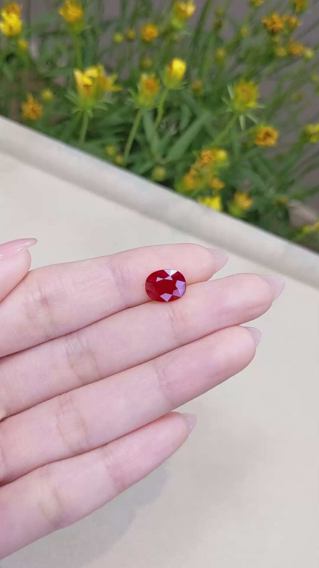 2.23 Ct. Ruby from Mozambique Size Video