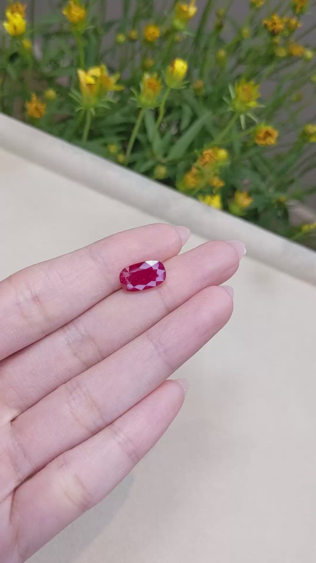 4.60 Ct. Ruby from Mozambique Size Video
