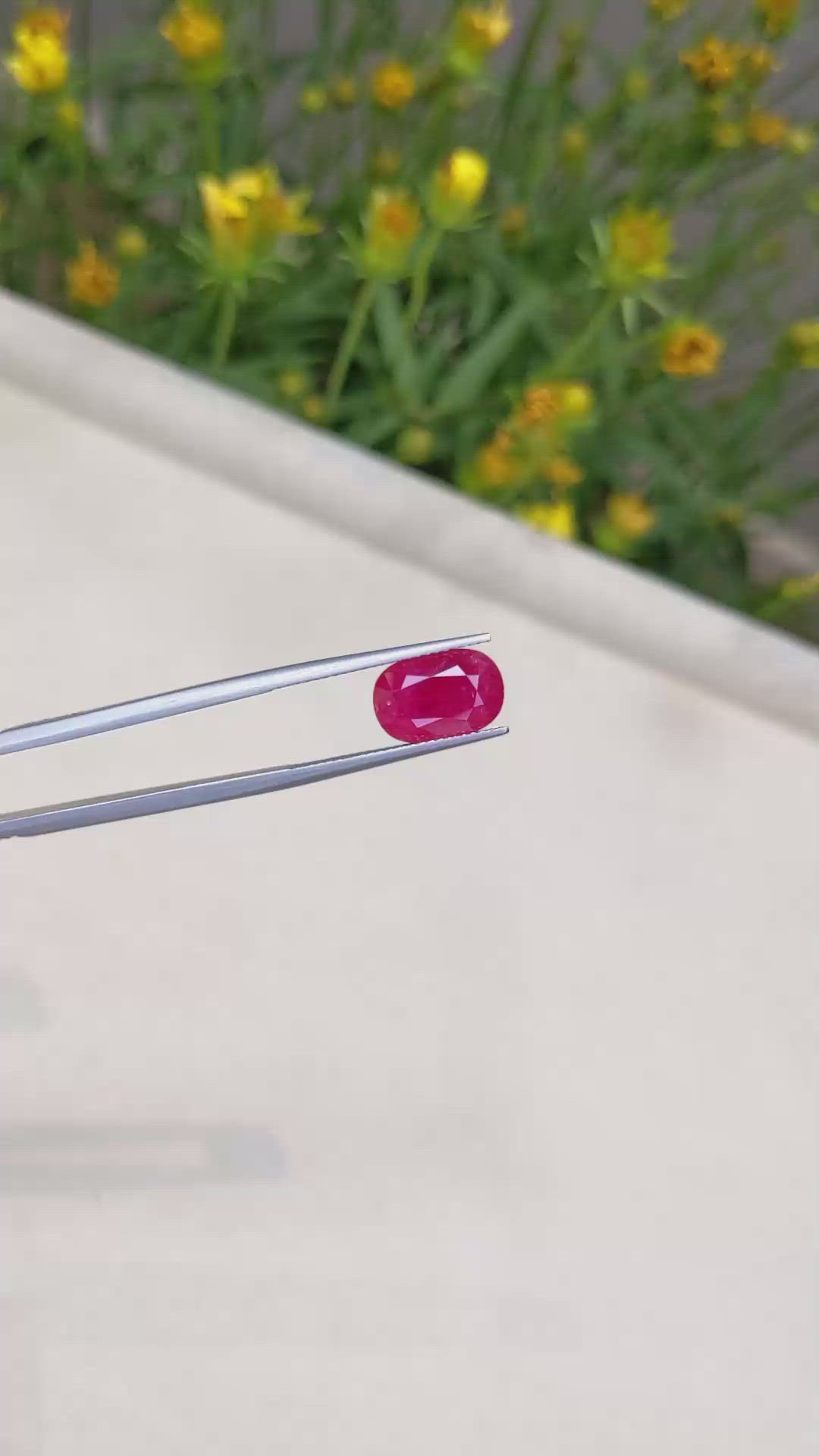 3.86 Ct. Ruby from Mozambique Size Video