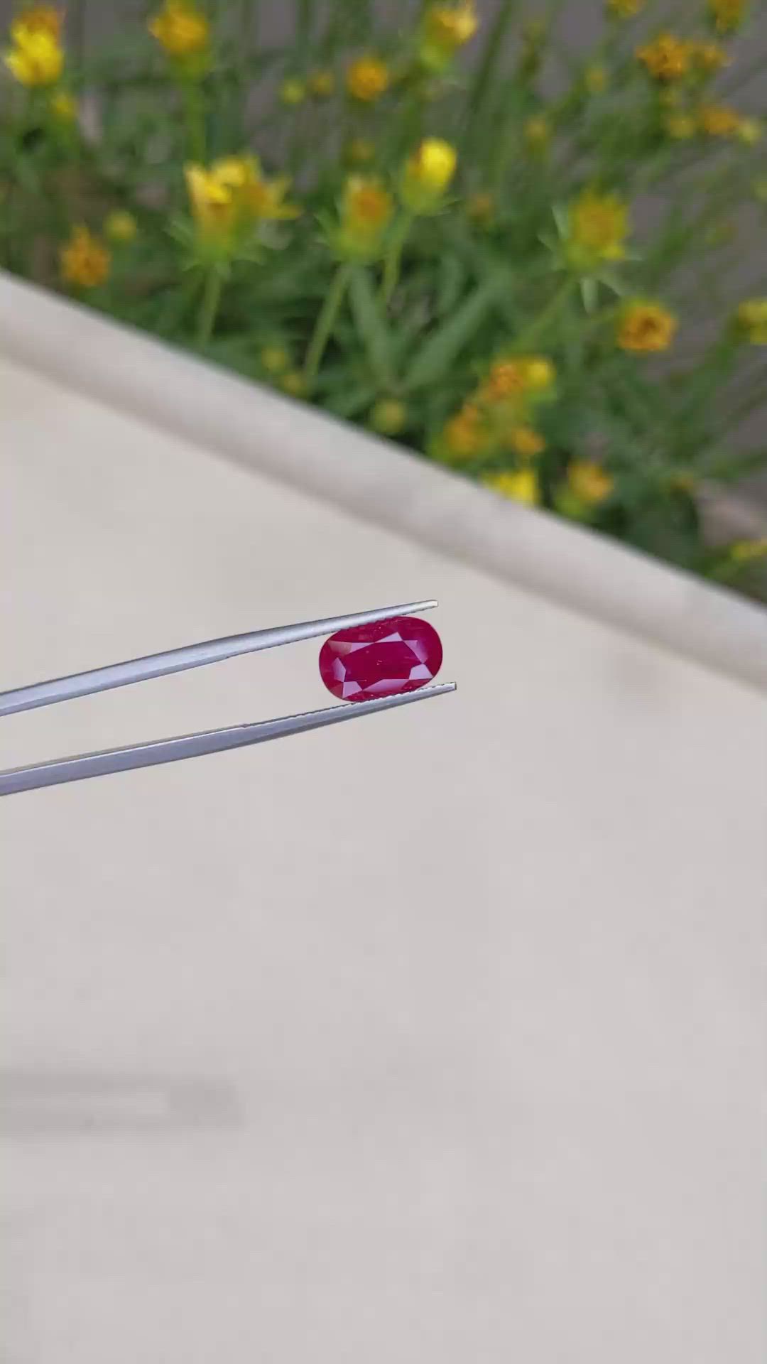 3.58 Ct. Ruby from Mozambique Size Video