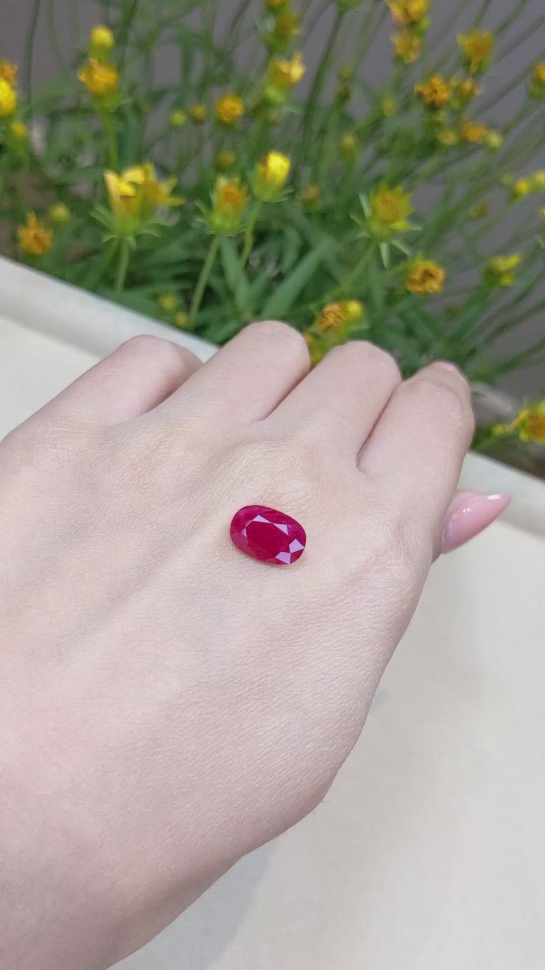 3.65 Ct. Ruby from Mozambique Size Video