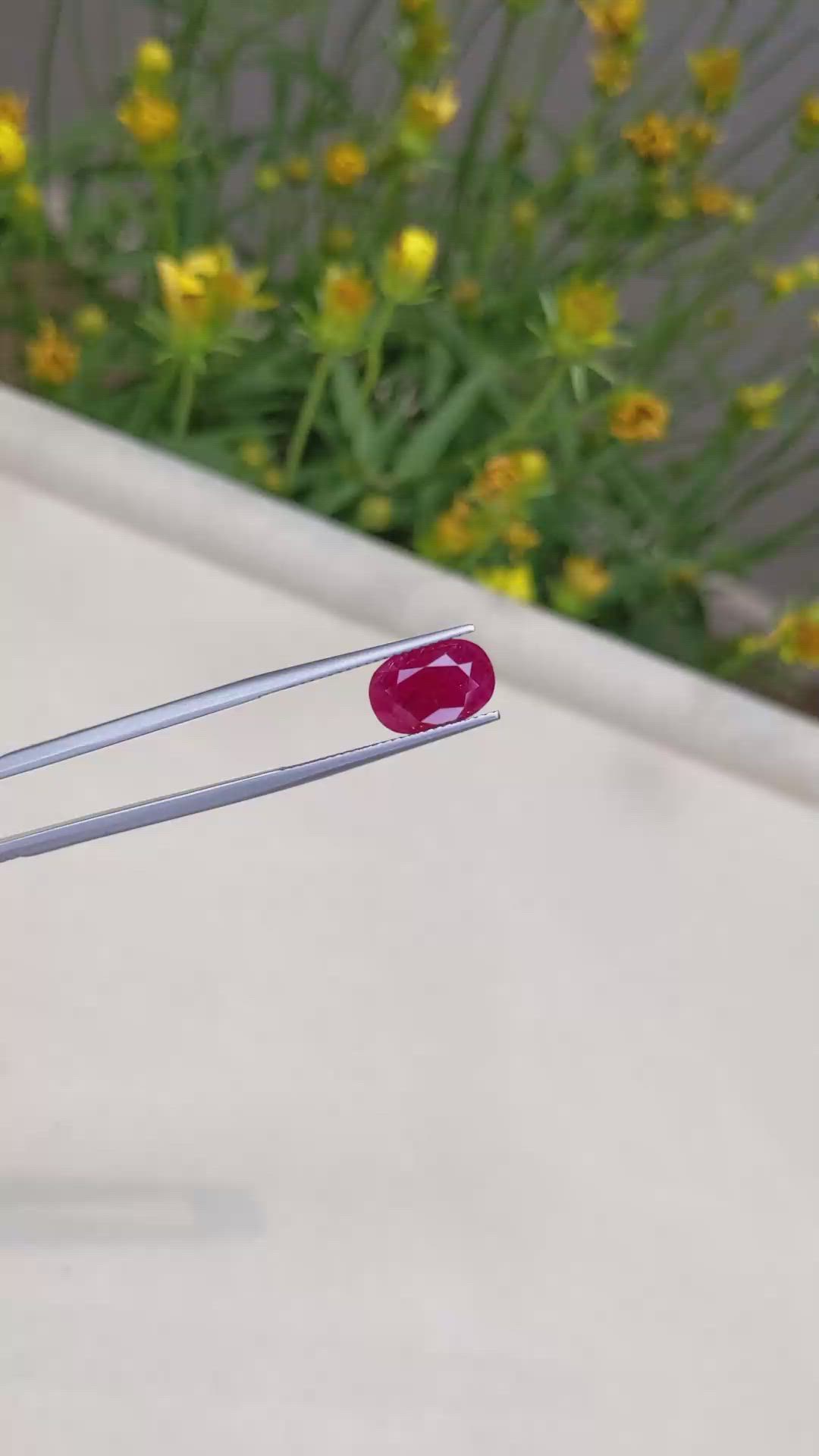 3.65 Ct. Ruby from Mozambique Size Video