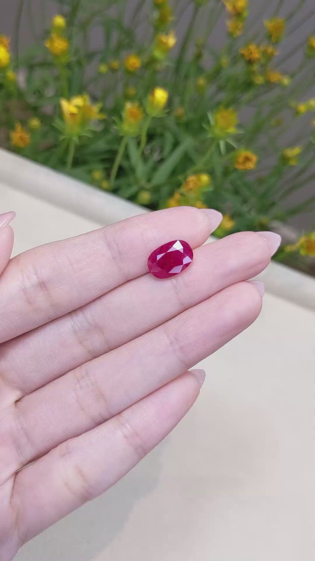3.65 Ct. Ruby from Mozambique Size Video