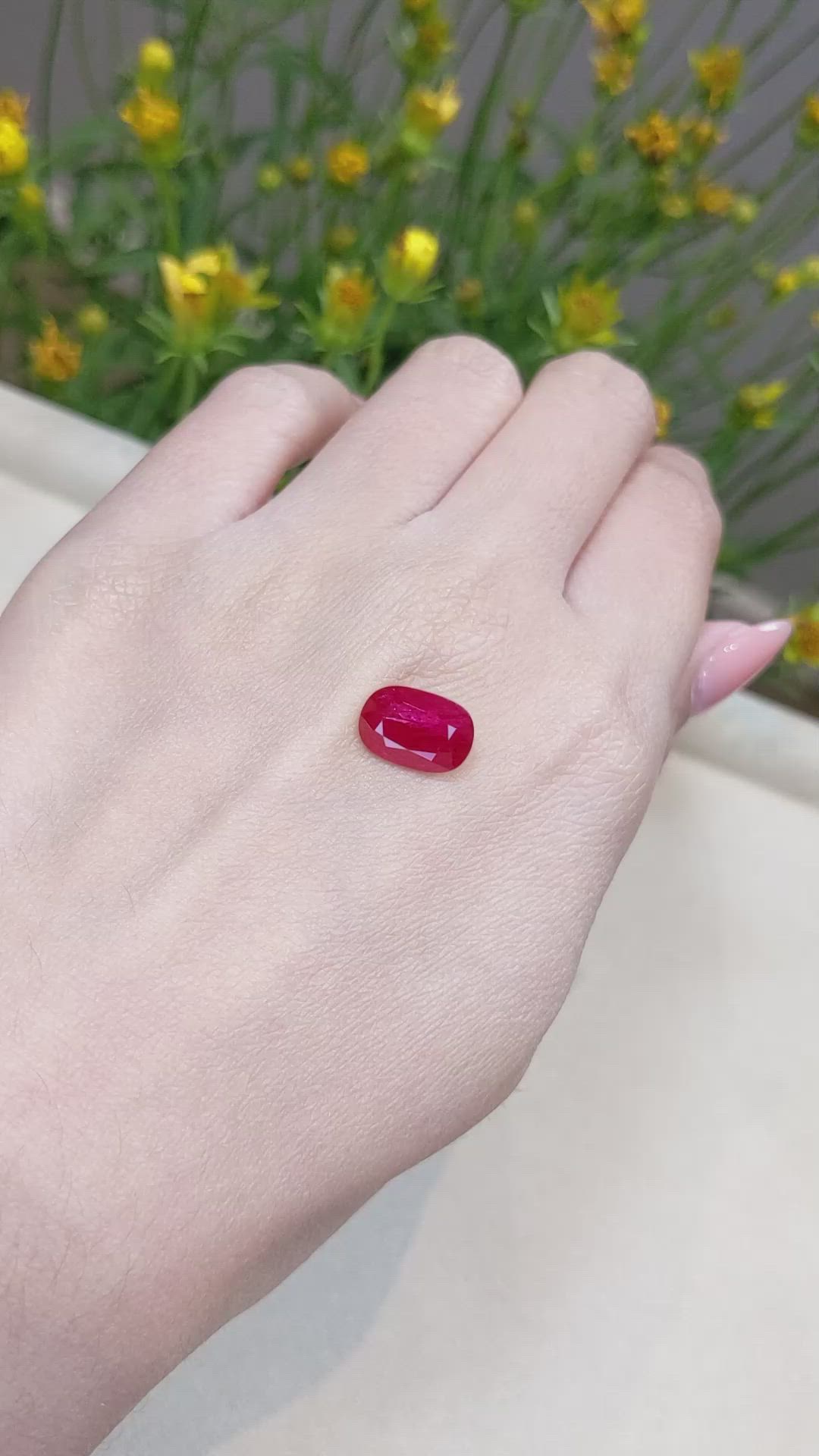 3.97 Ct. Ruby from Mozambique Size Video
