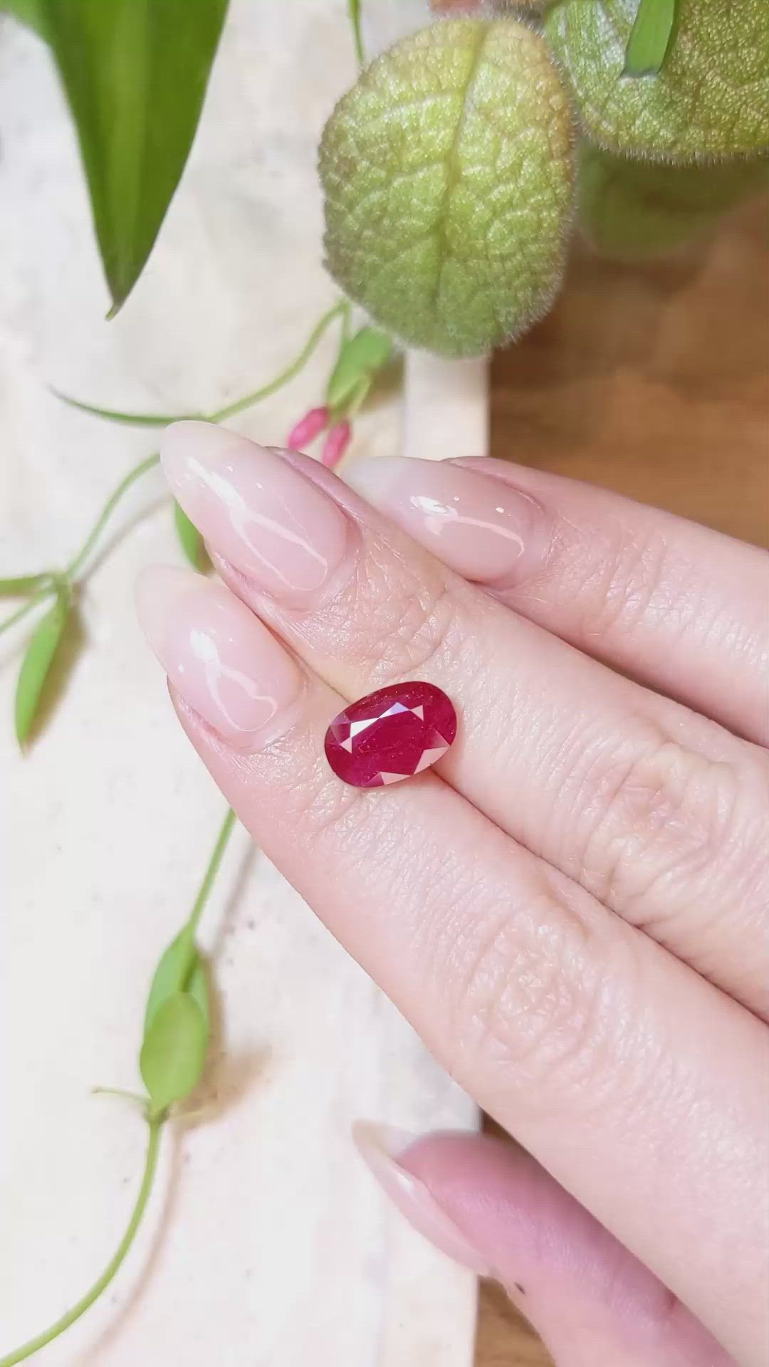 3.32 Ct. Ruby from Mozambique Size Video