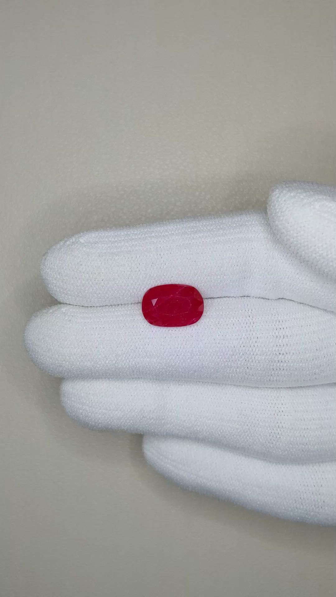 3.23 Ct. Ruby from Mozambique Size Video