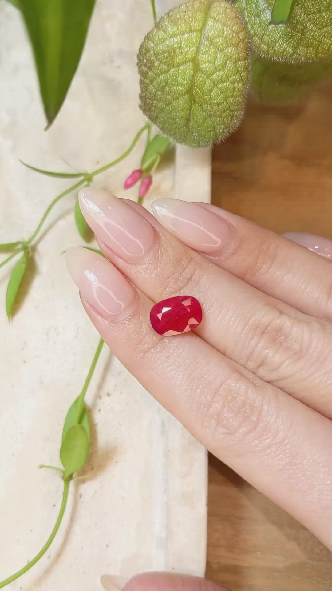 3.43 Ct. Ruby from Mozambique Size Video