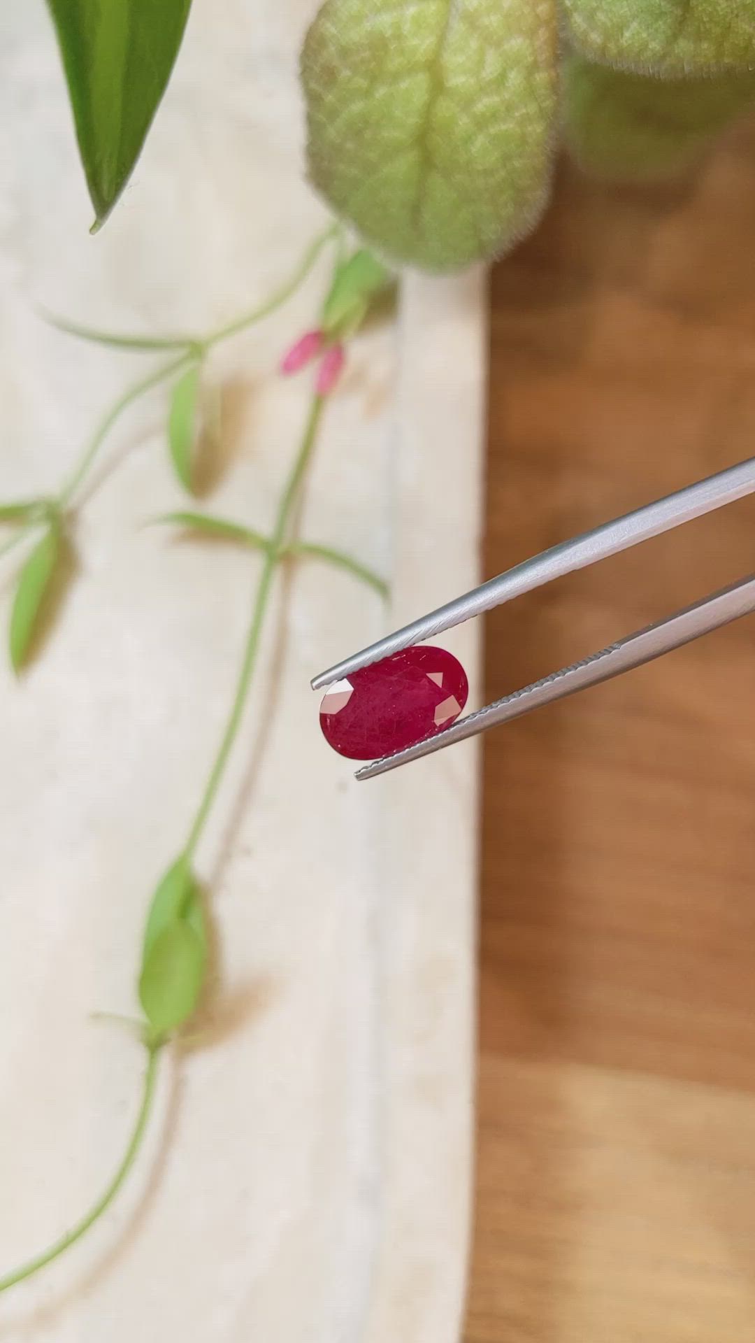 2.73 Ct. Ruby from Mozambique Size Video