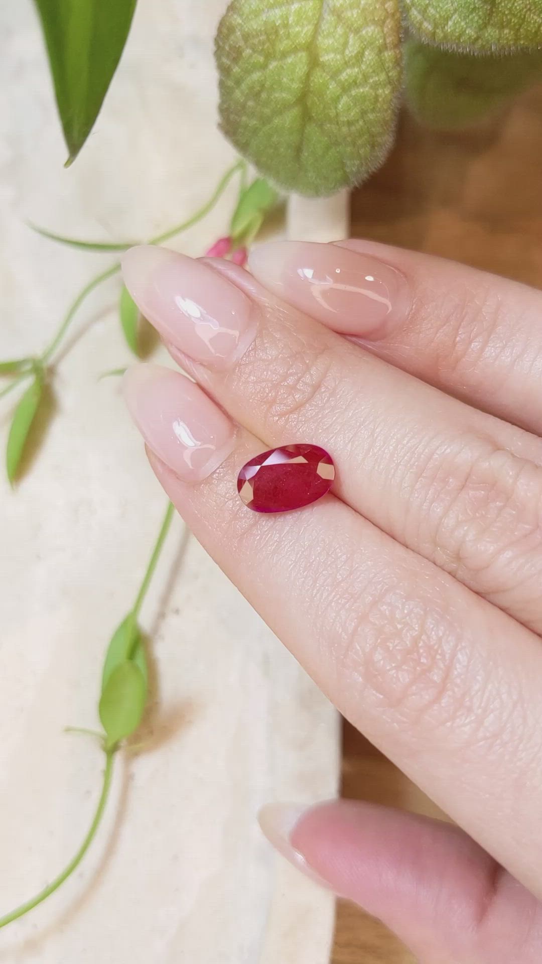 2.73 Ct. Ruby from Mozambique Size Video