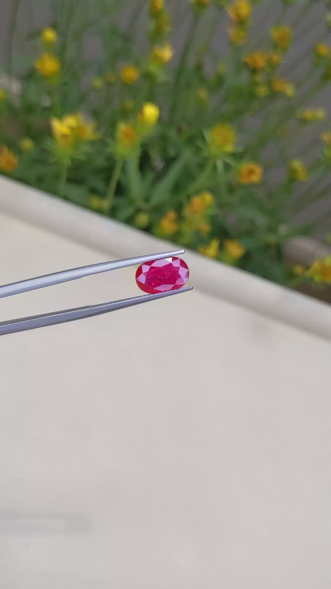 2.15 Ct. Ruby from Mozambique Size Video