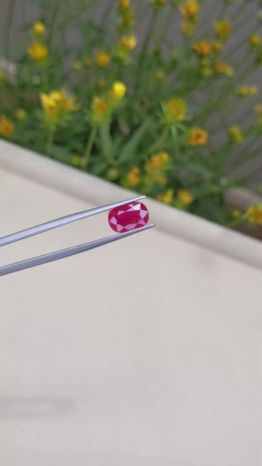 2.50 Ct. Ruby from Mozambique Size Video