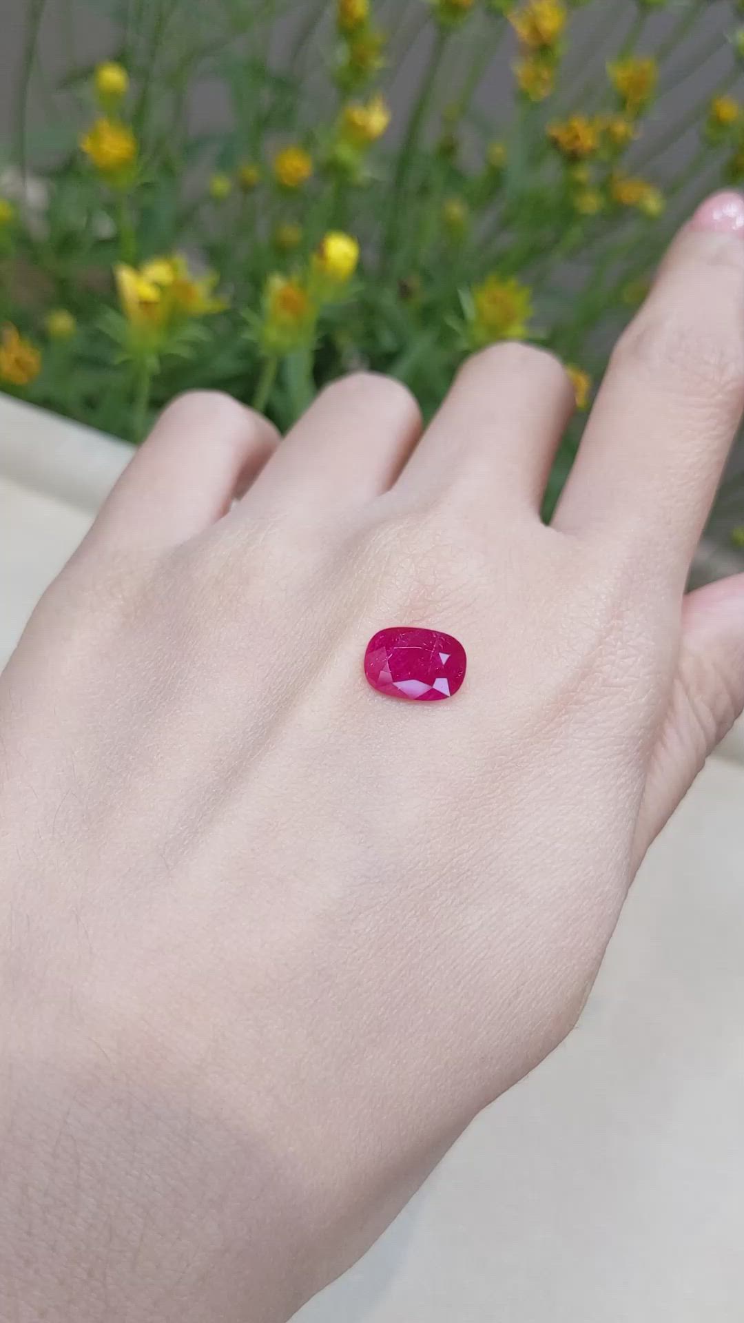3.04 Ct. Ruby from Mozambique Size Video