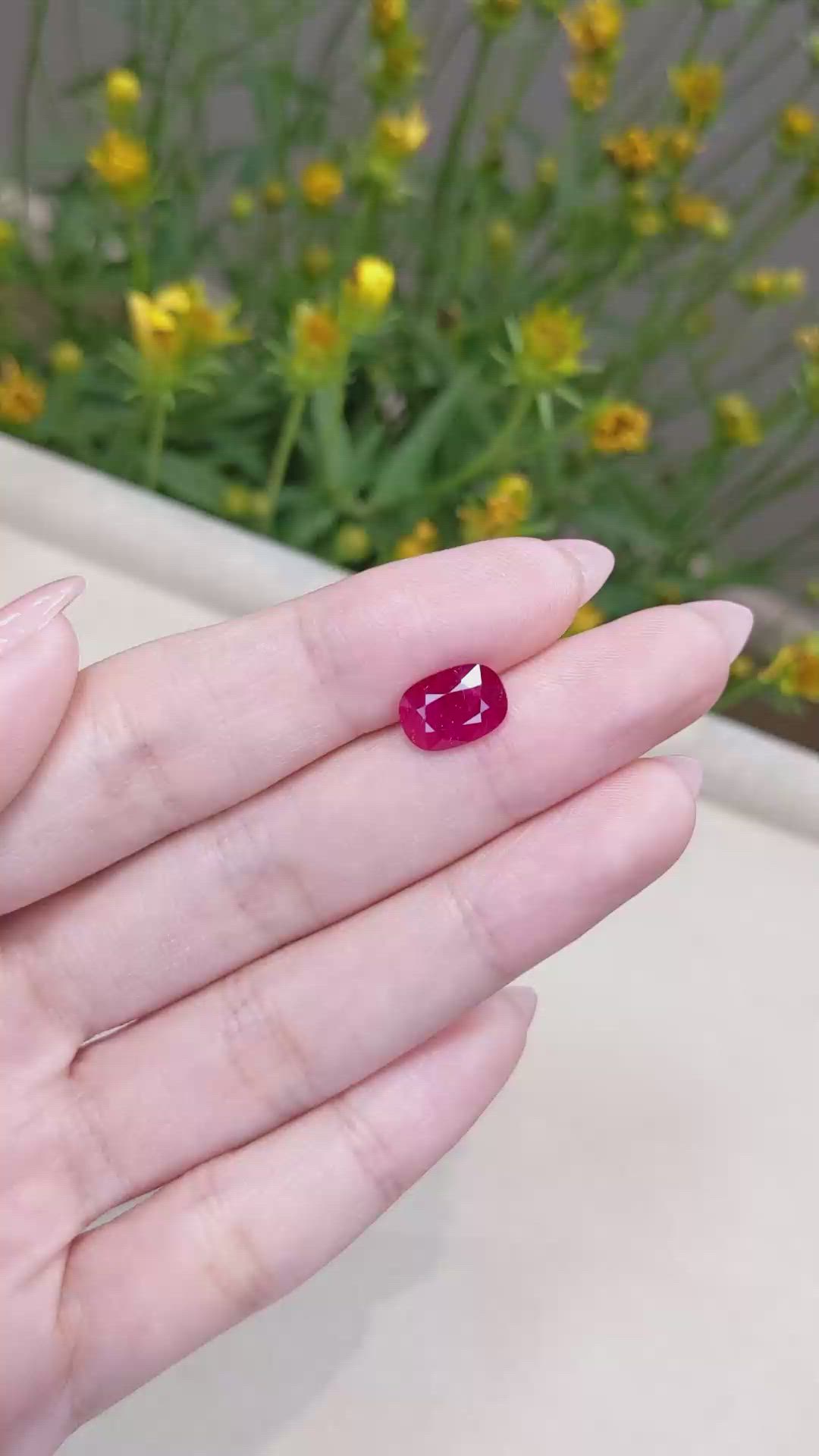 3.04 Ct. Ruby from Mozambique Size Video