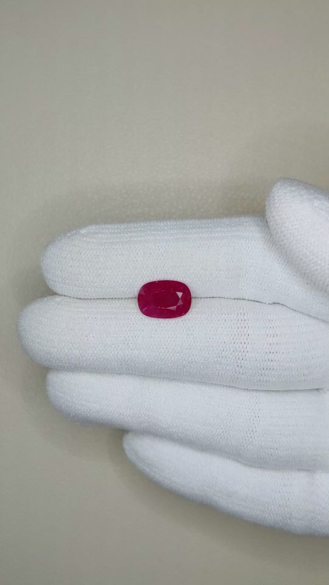 2.27 Ct. Ruby from Mozambique Size Video