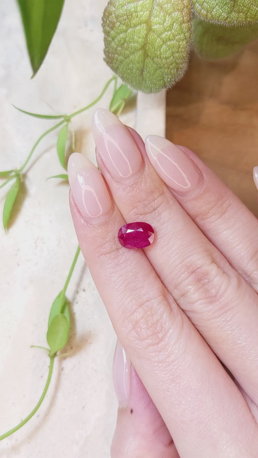2.30 Ct. Ruby from Mozambique Size Video