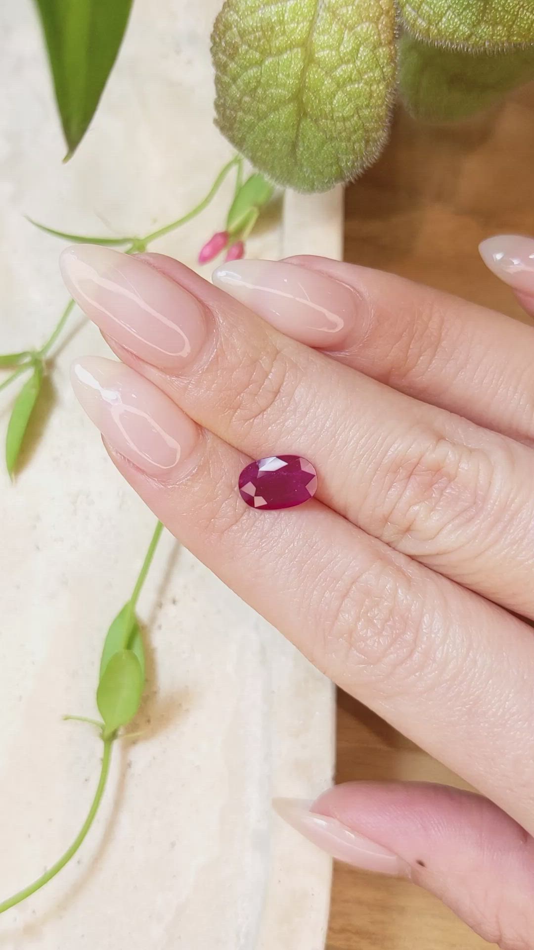 1.93 Ct. Ruby from Mozambique Size Video