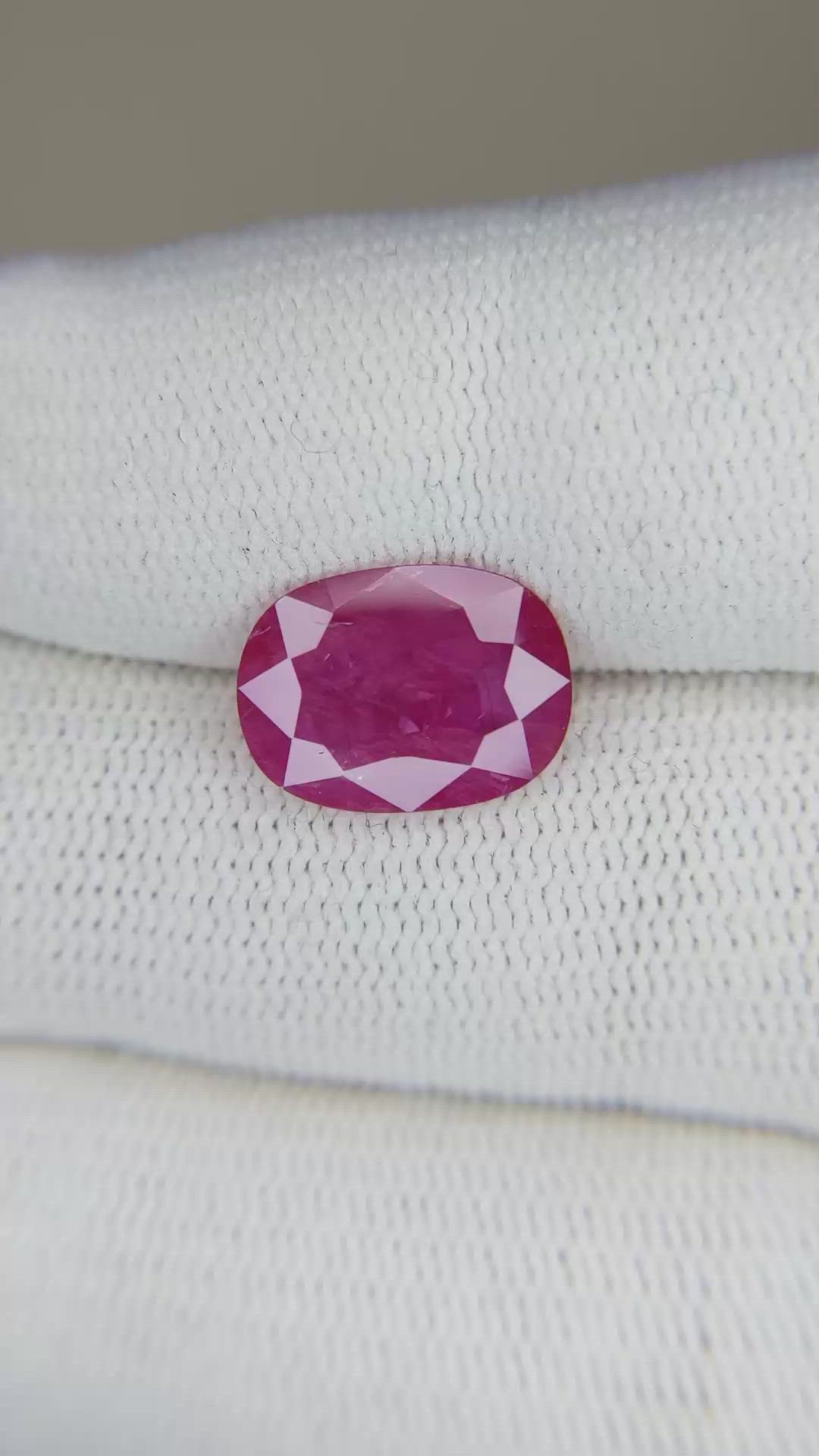 3.78 Ct. Ruby from Mozambique Size Video